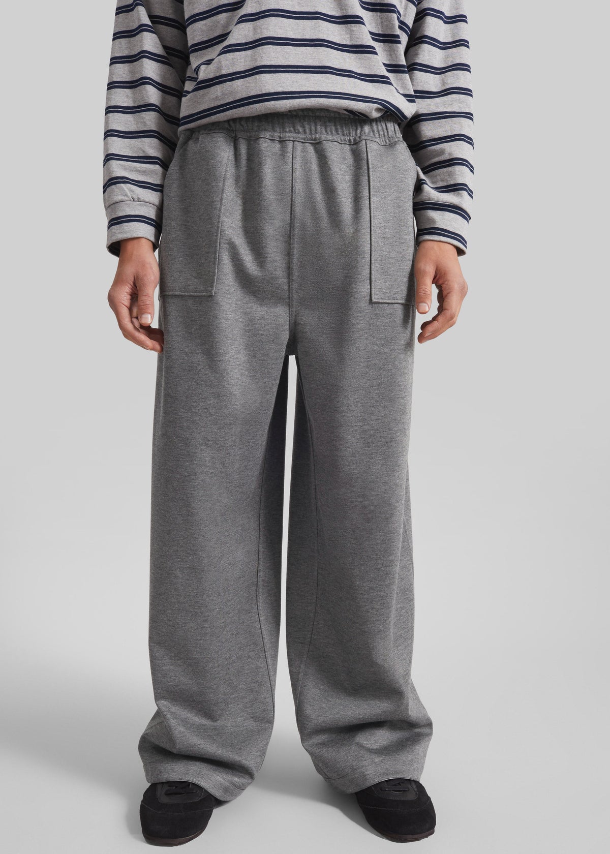 Baxter Reversible Track Pants - Grey Melange - 2