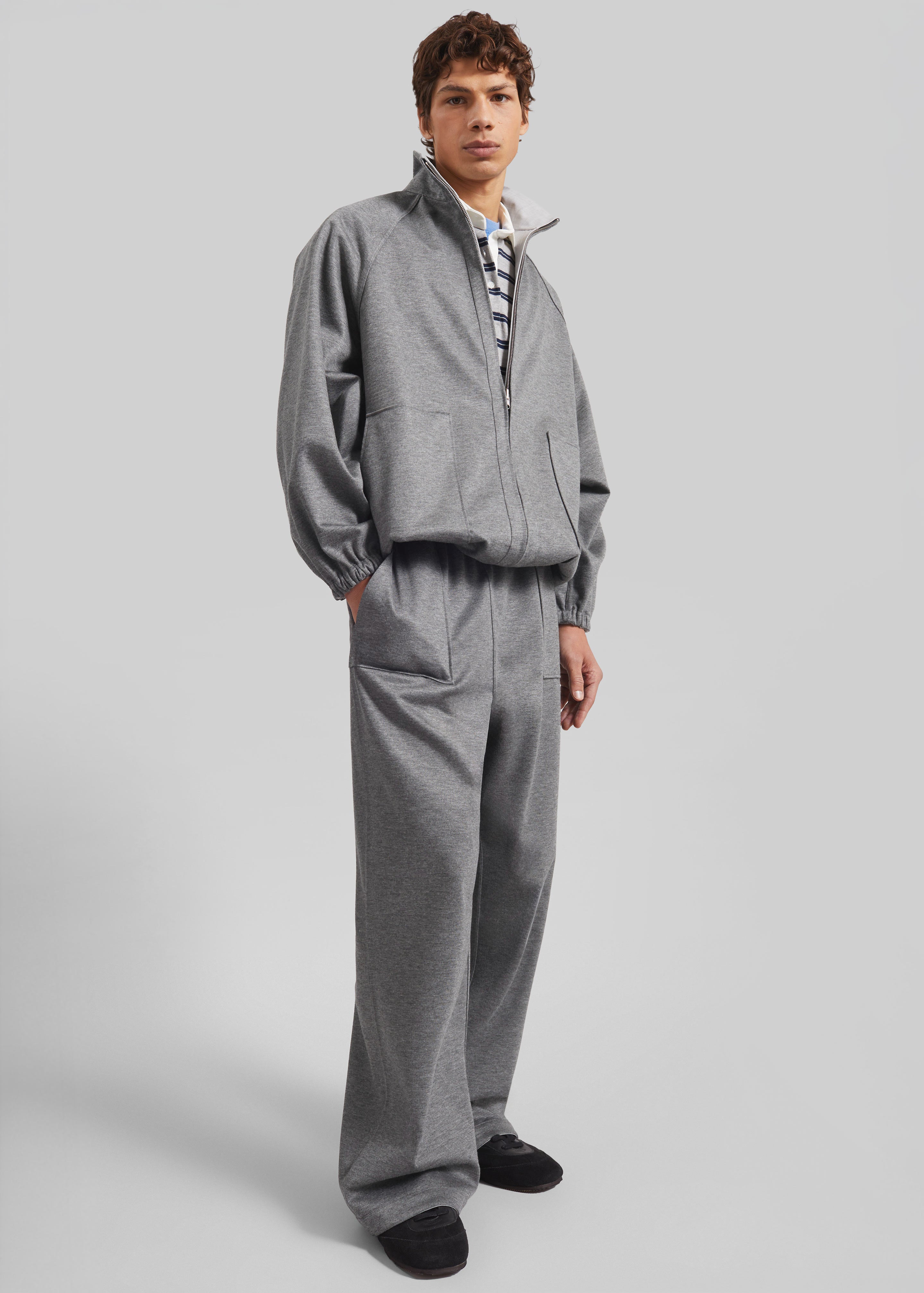 Baxter Reversible Track Pants - Grey Melange - 4