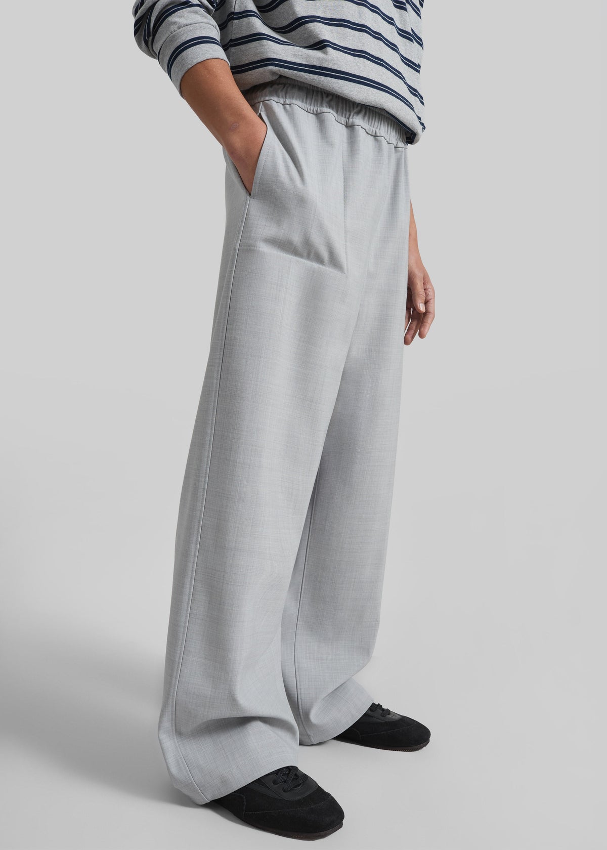 Baxter Reversible Track Pants - Grey Melange - 5