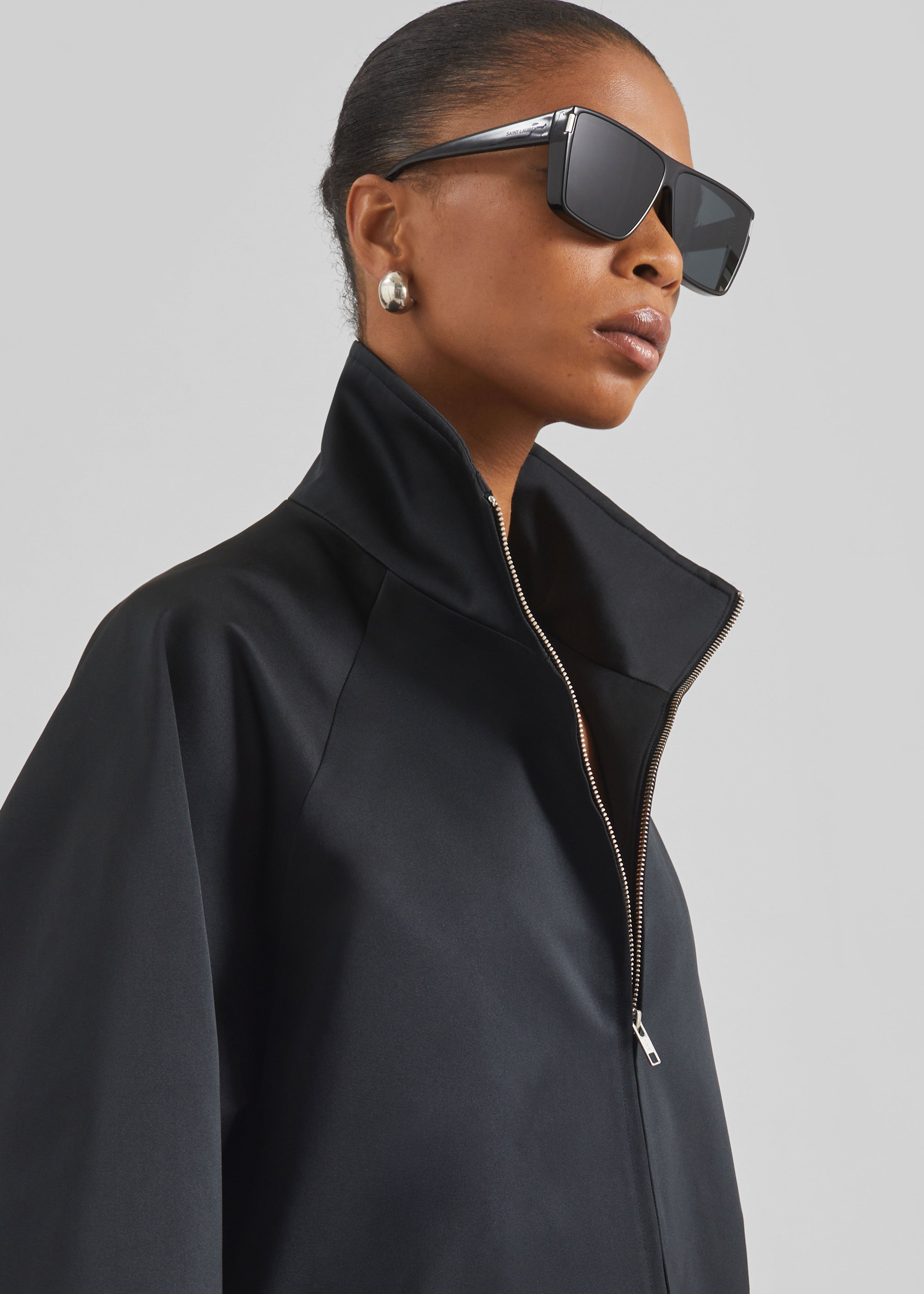 Baxter Satin Track Jacket - Black - 2