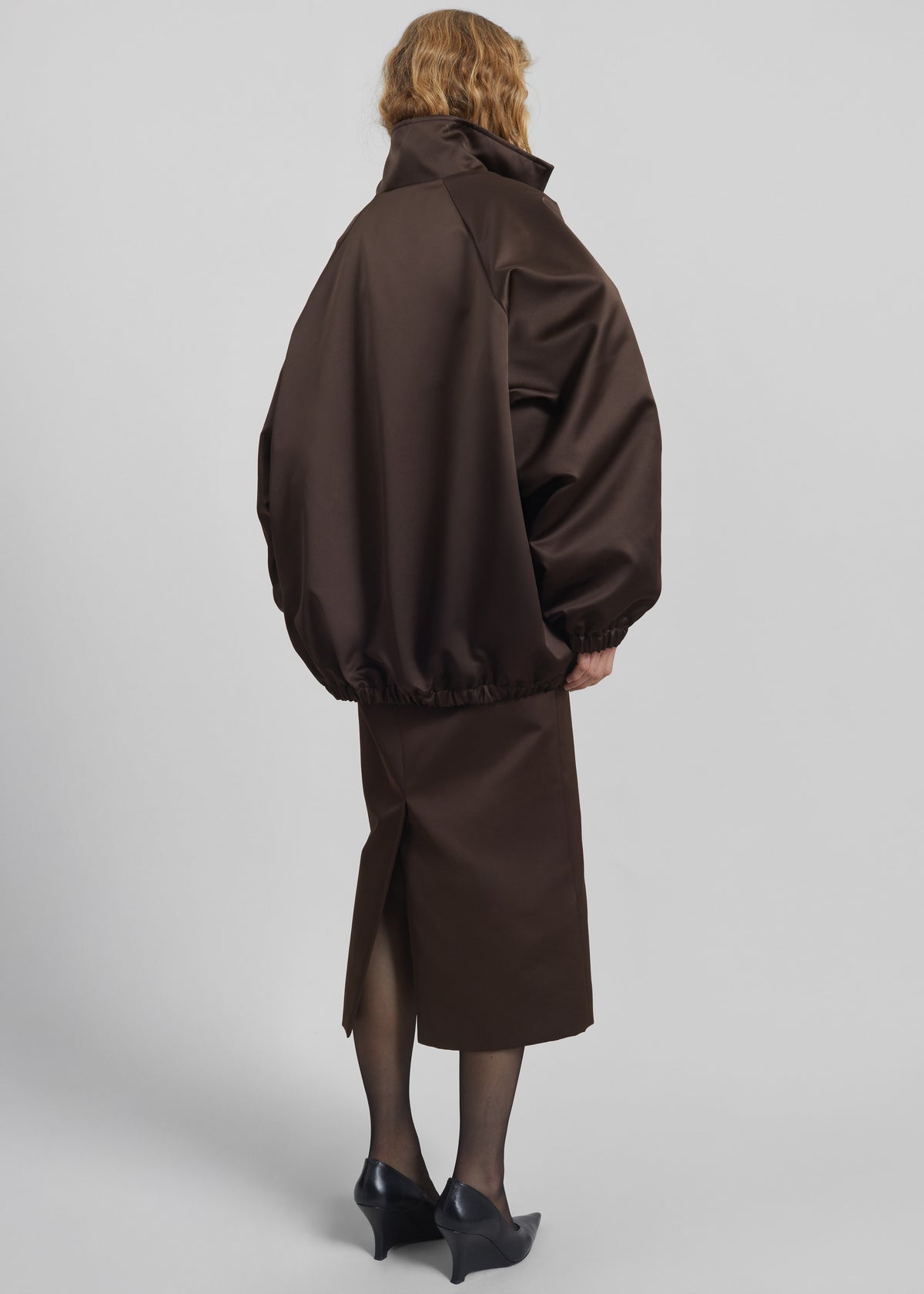 Baxter Satin Track Jacket - Brown - 10