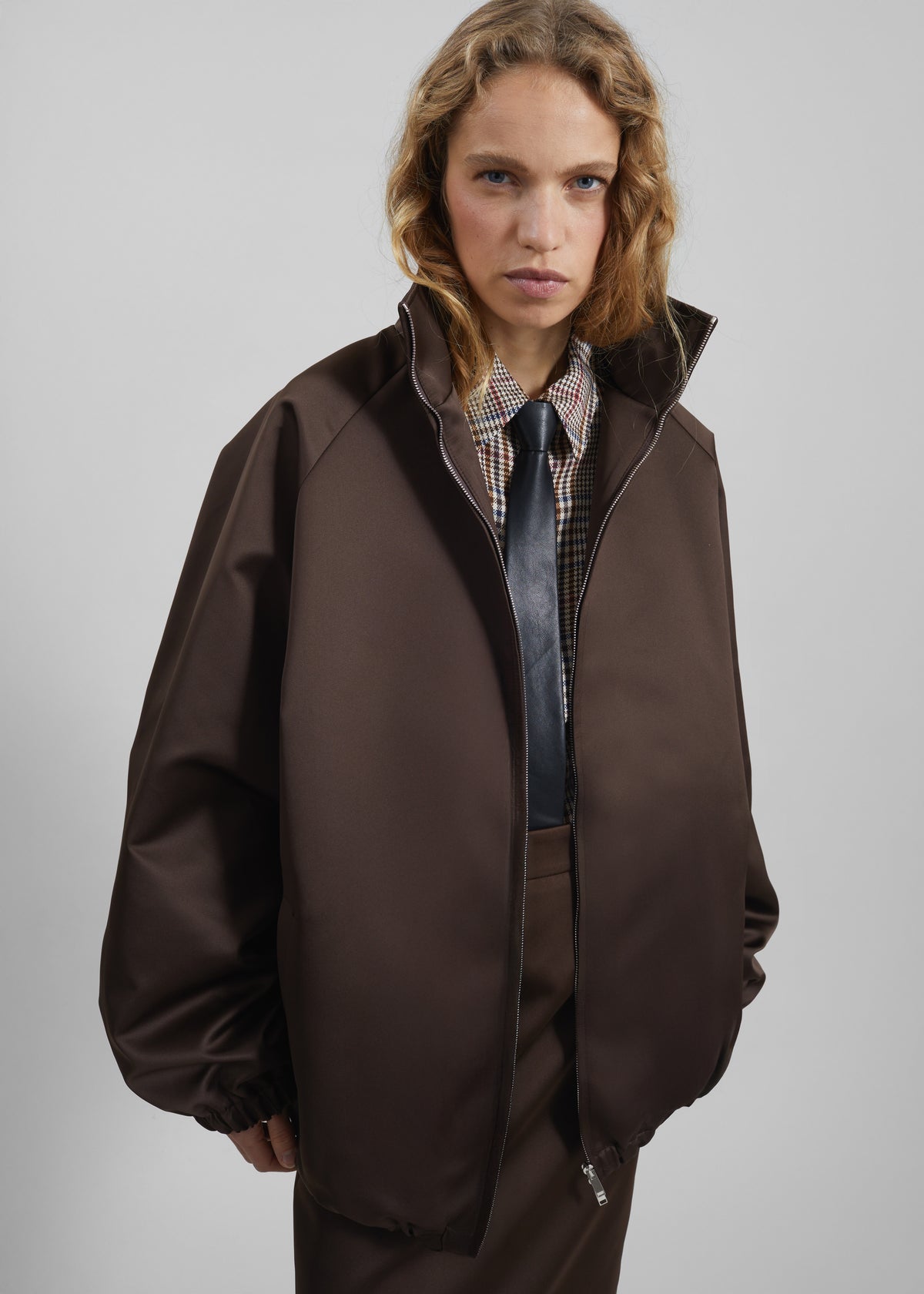 Linares Sheer Drawstring Jacket - Brown – The Frankie Shop Europe