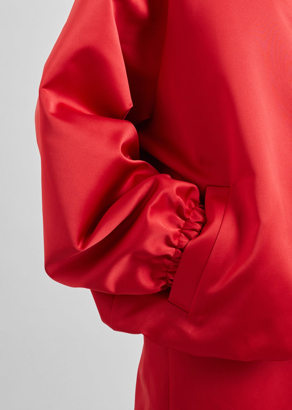 Baxter Satin Track Jacket - Red - 5