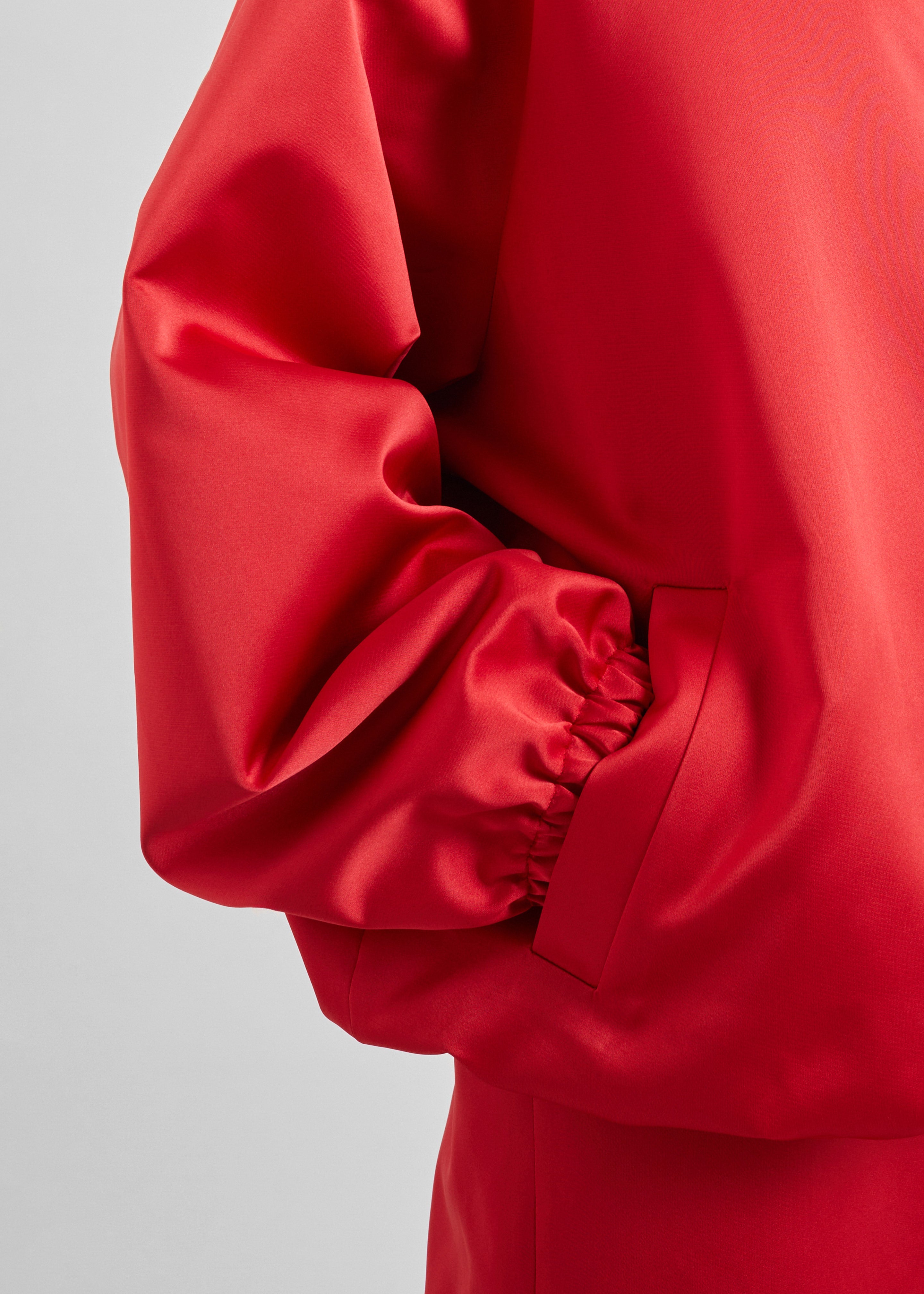 Baxter Satin Track Jacket - Red - 5