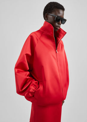 Baxter Satin Track Jacket - Red