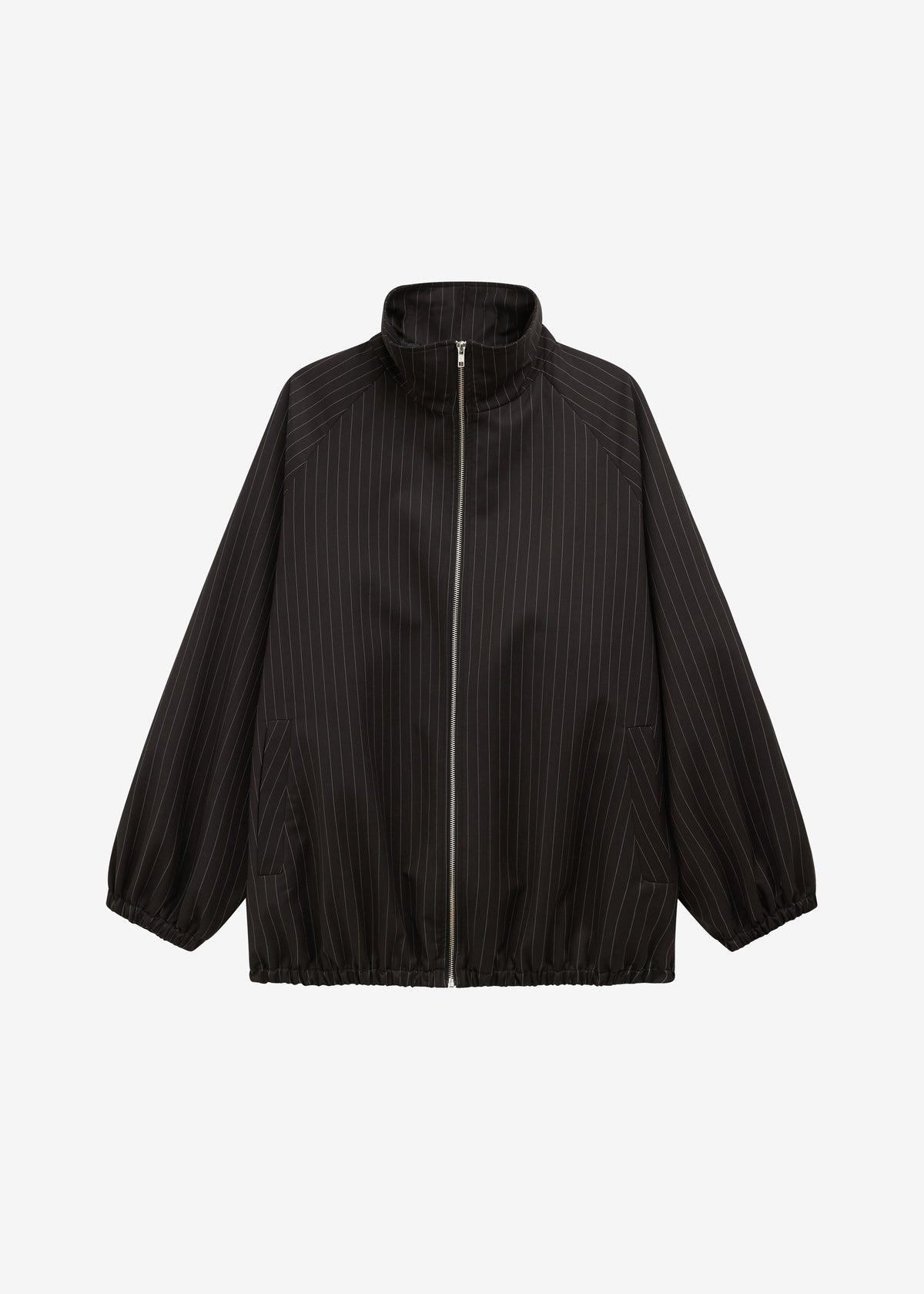 Baxter Track Jacket - Black/White Pinstripe - 7