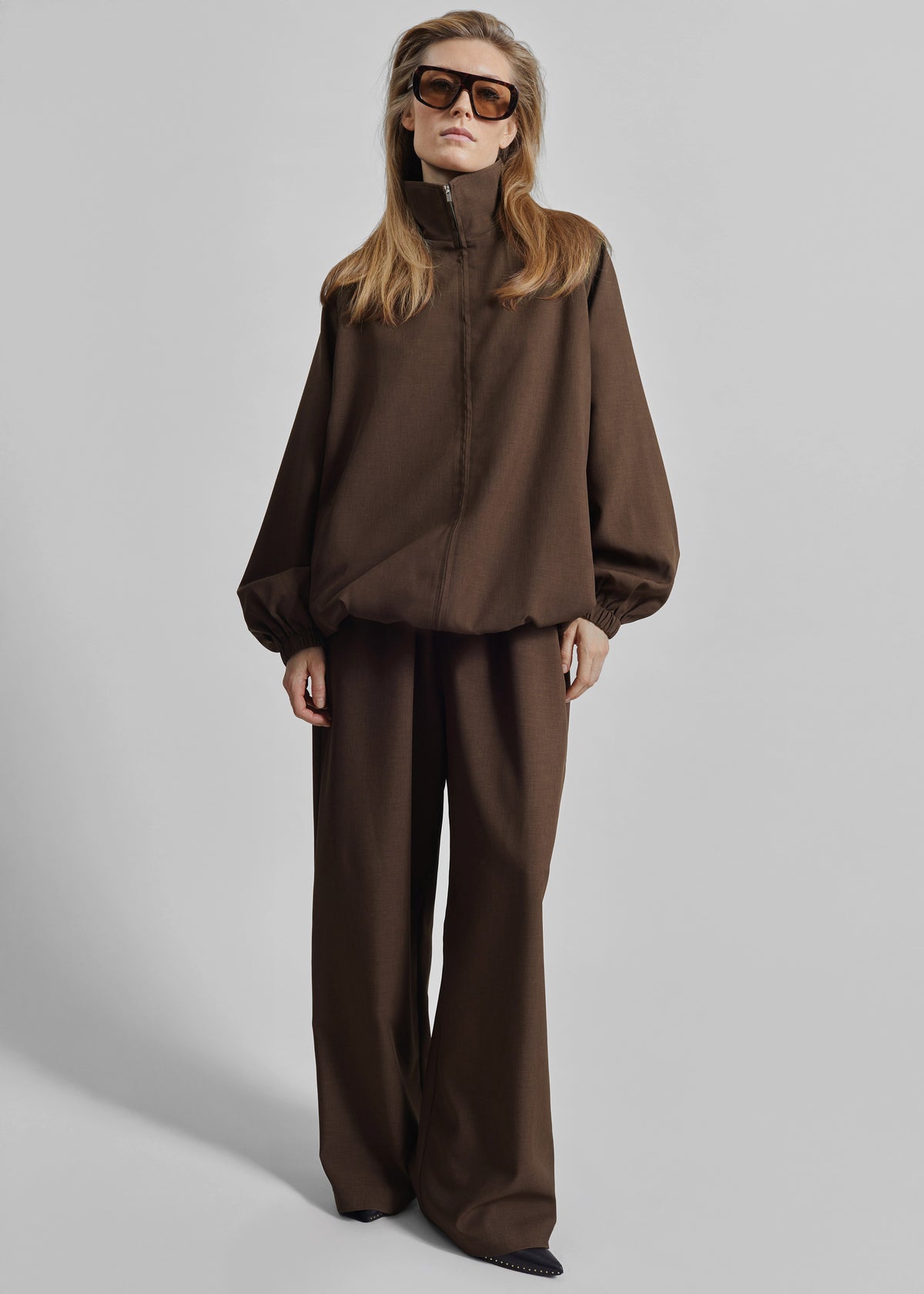 Baxter Track Jacket - Dark Brown - 2