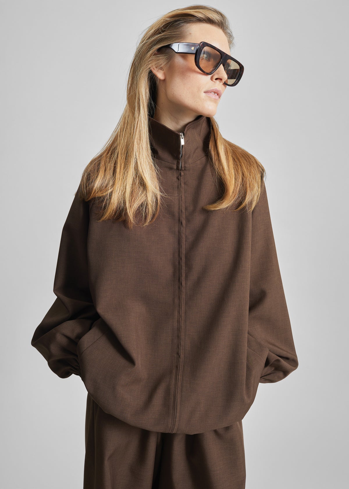 Baxter Track Jacket - Dark Brown - 7