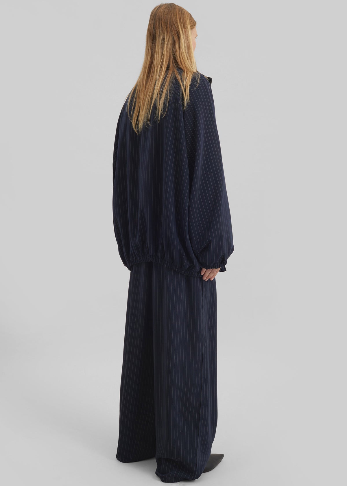 Baxter Track Jacket - Navy/White Pinstripe - 7