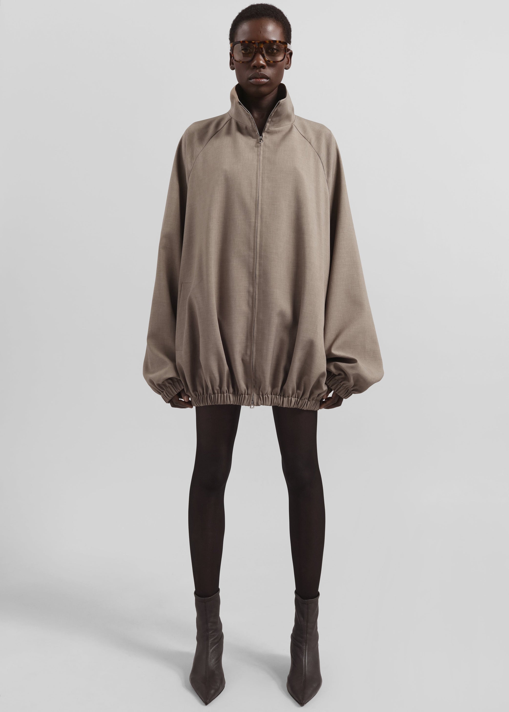Shop the look image for Baxter Track Jacket - Taupe
