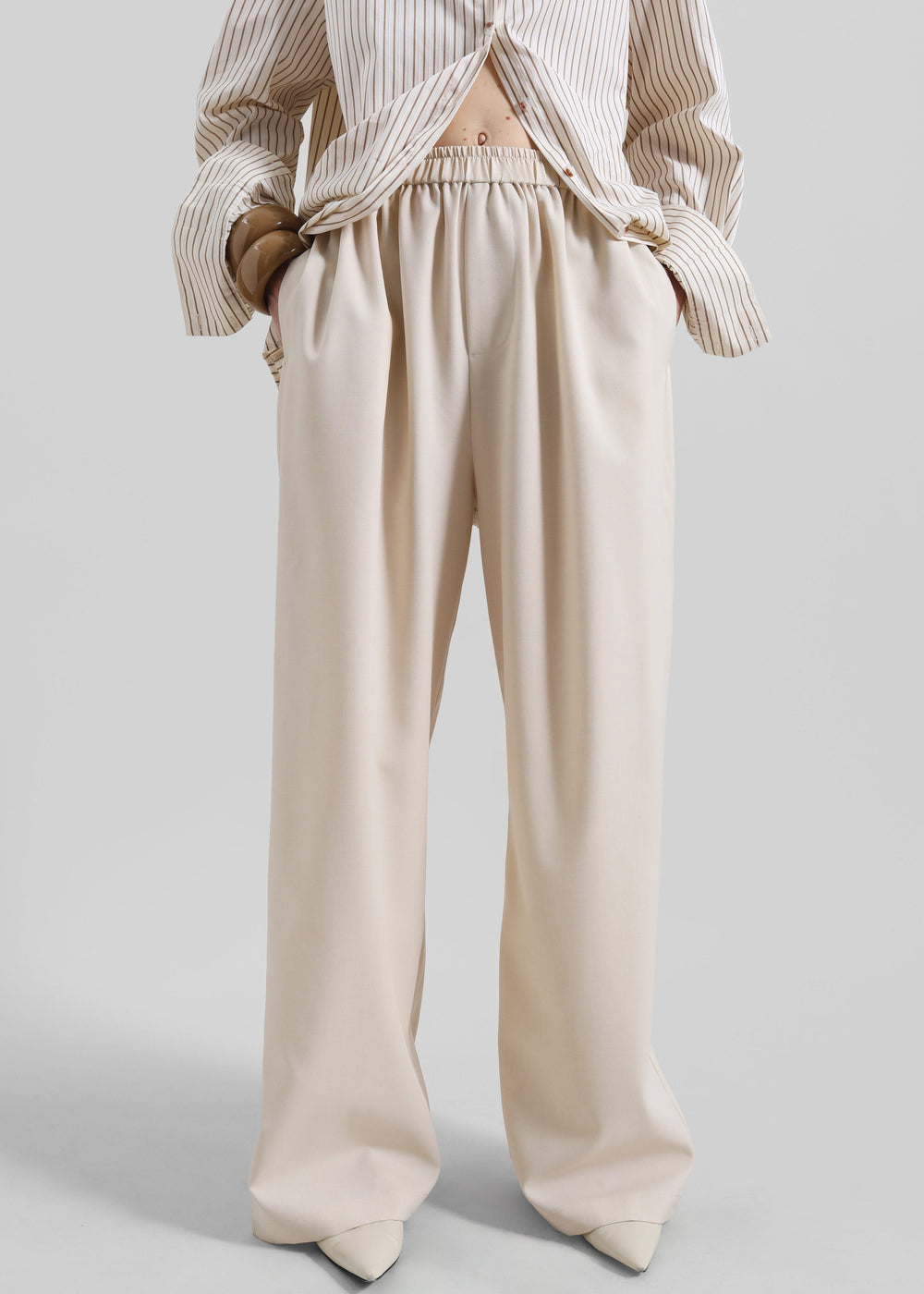 Baxter Track Pants - Beige - 1