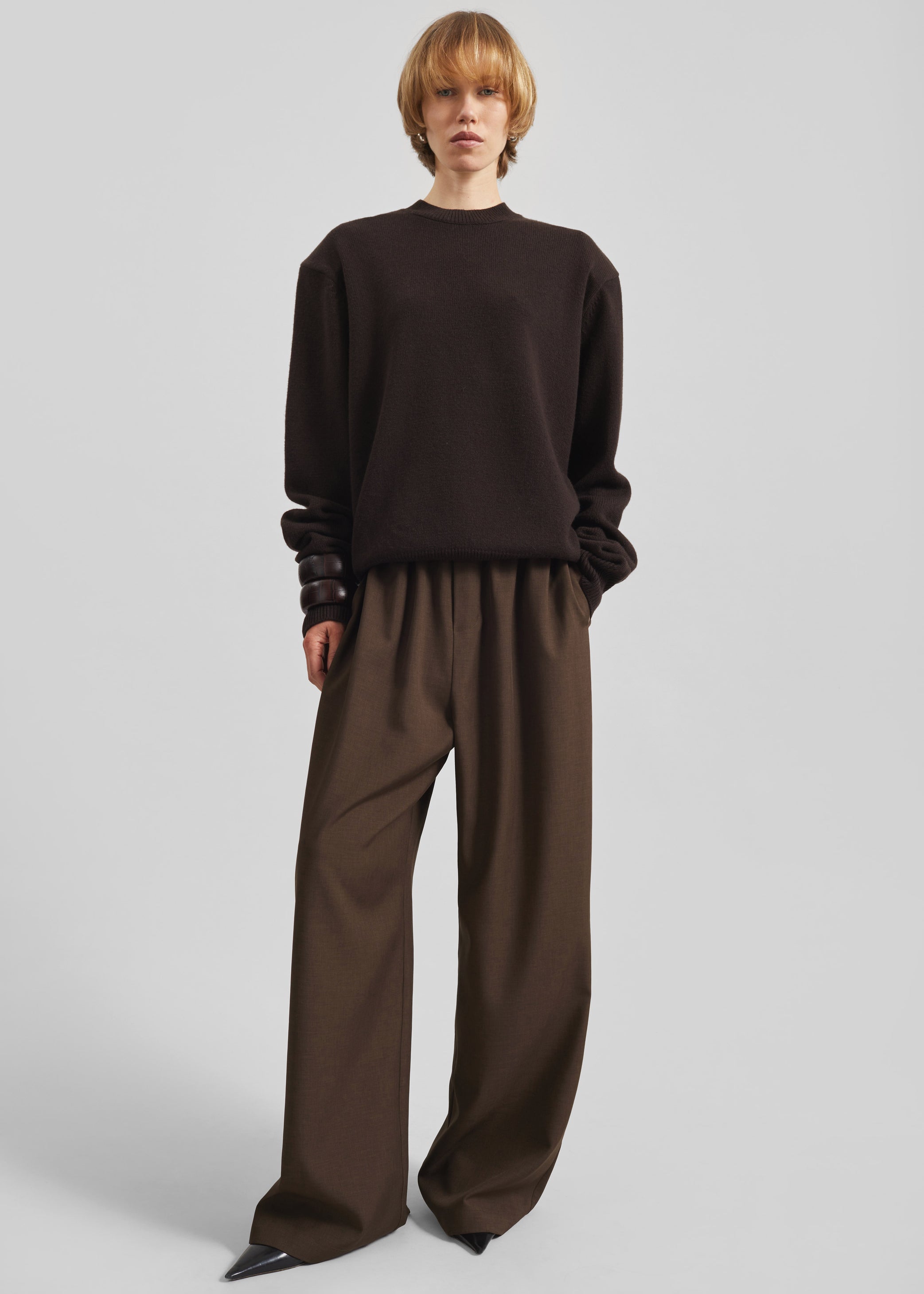 Shop the look image for Baxter Track Pants - Dark Brown