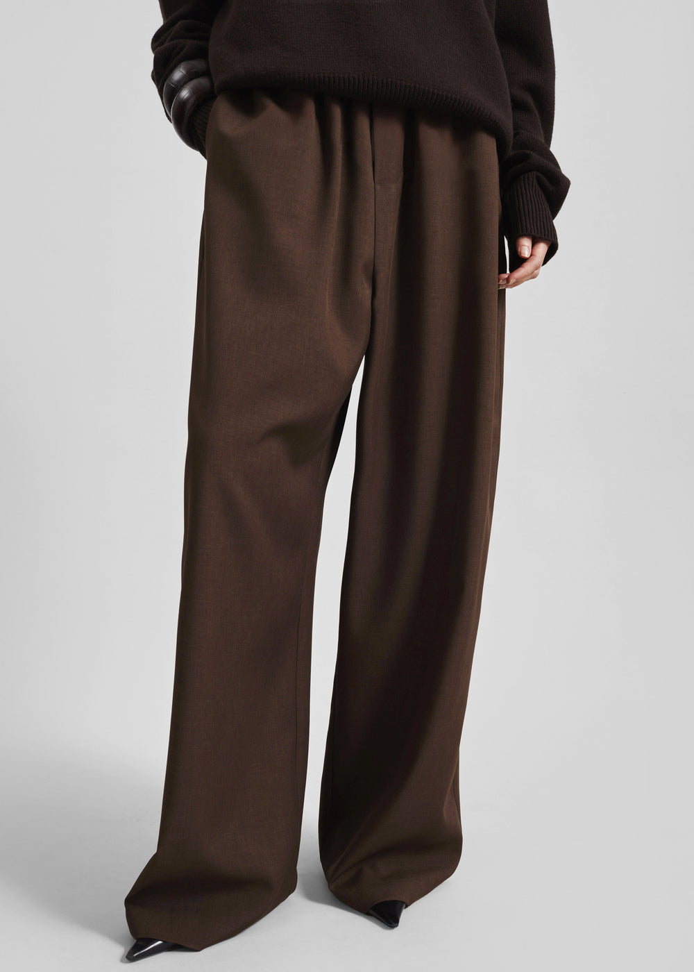 Baxter Track Pants - Dark Brown - 1