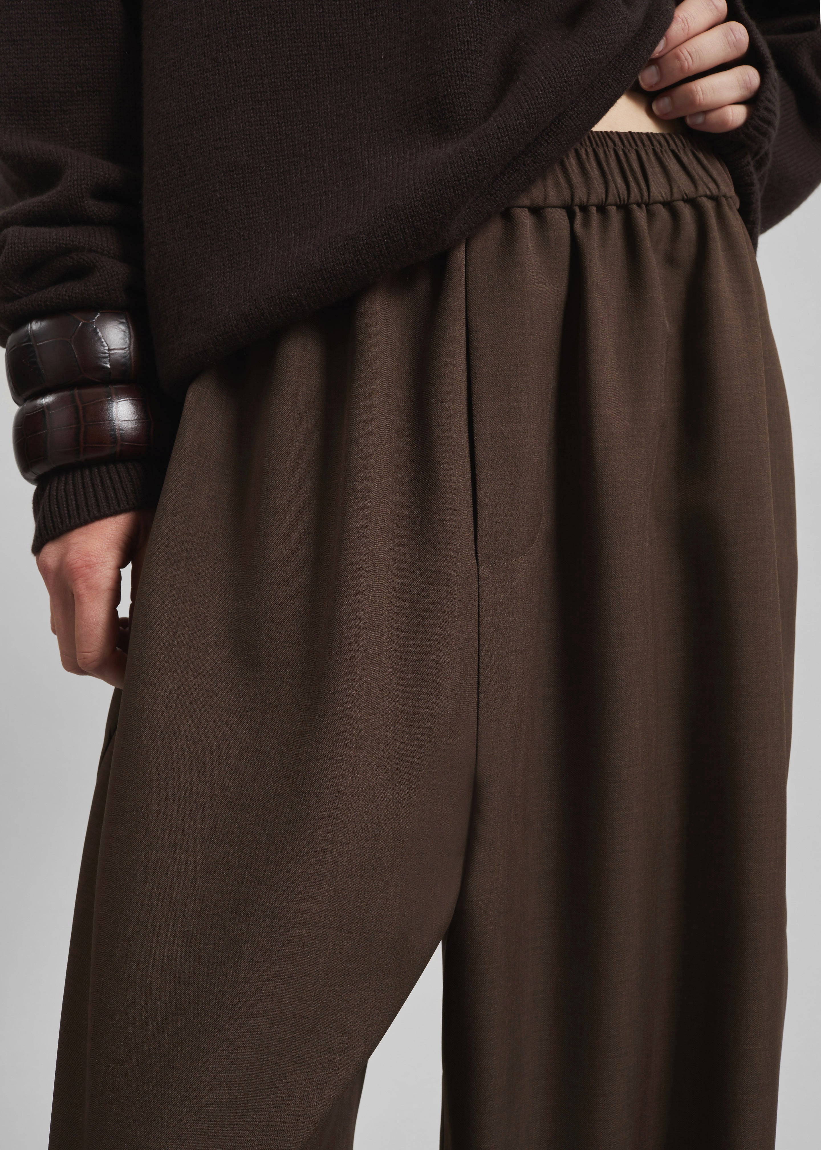Baxter Track Pants - Dark Brown - 4