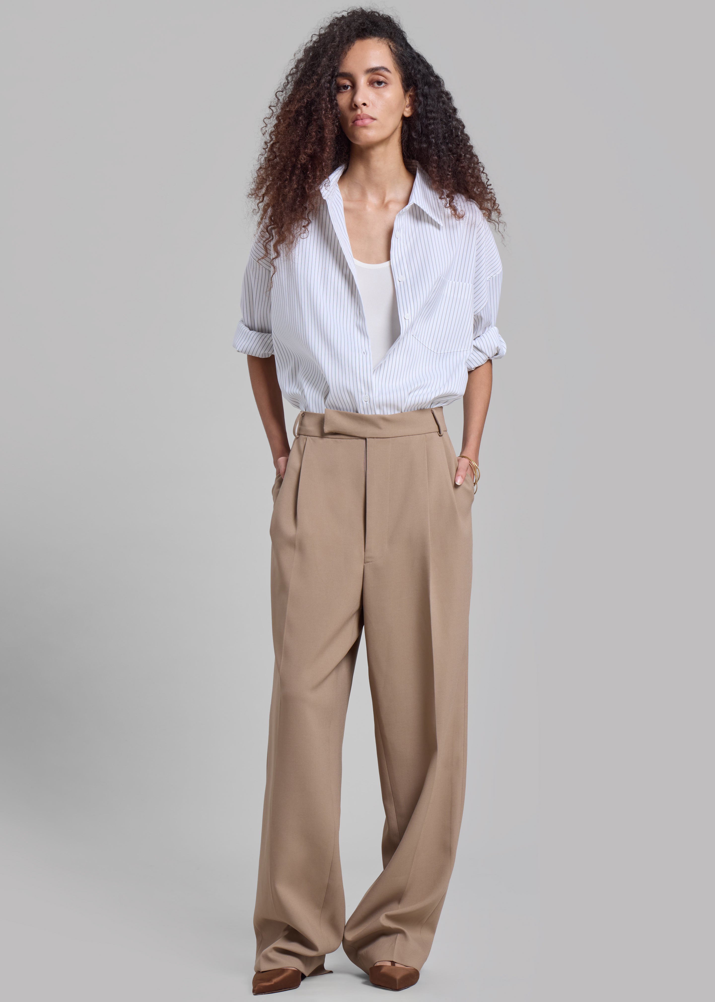 Bea Suit Pants - Latte - 1