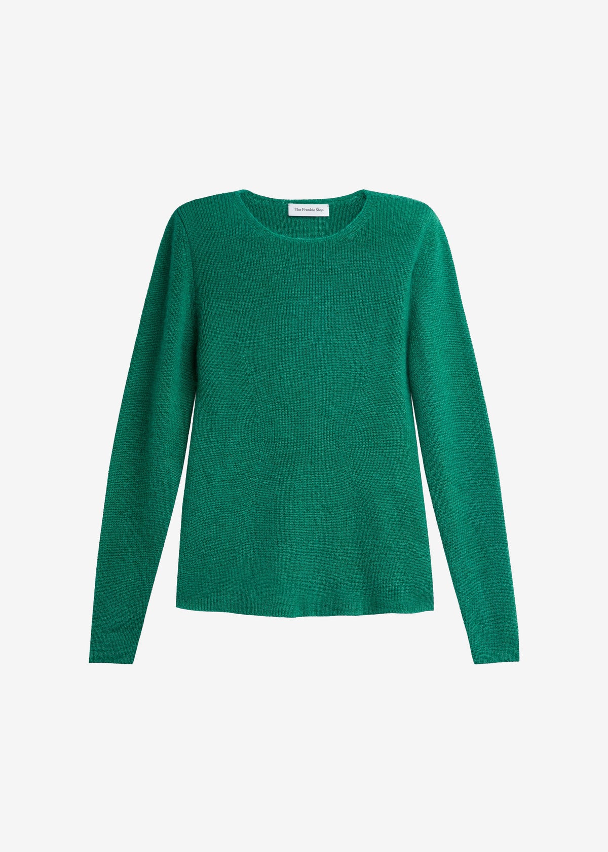 Top Beatrice in maglia con spalle imbottite- Verde