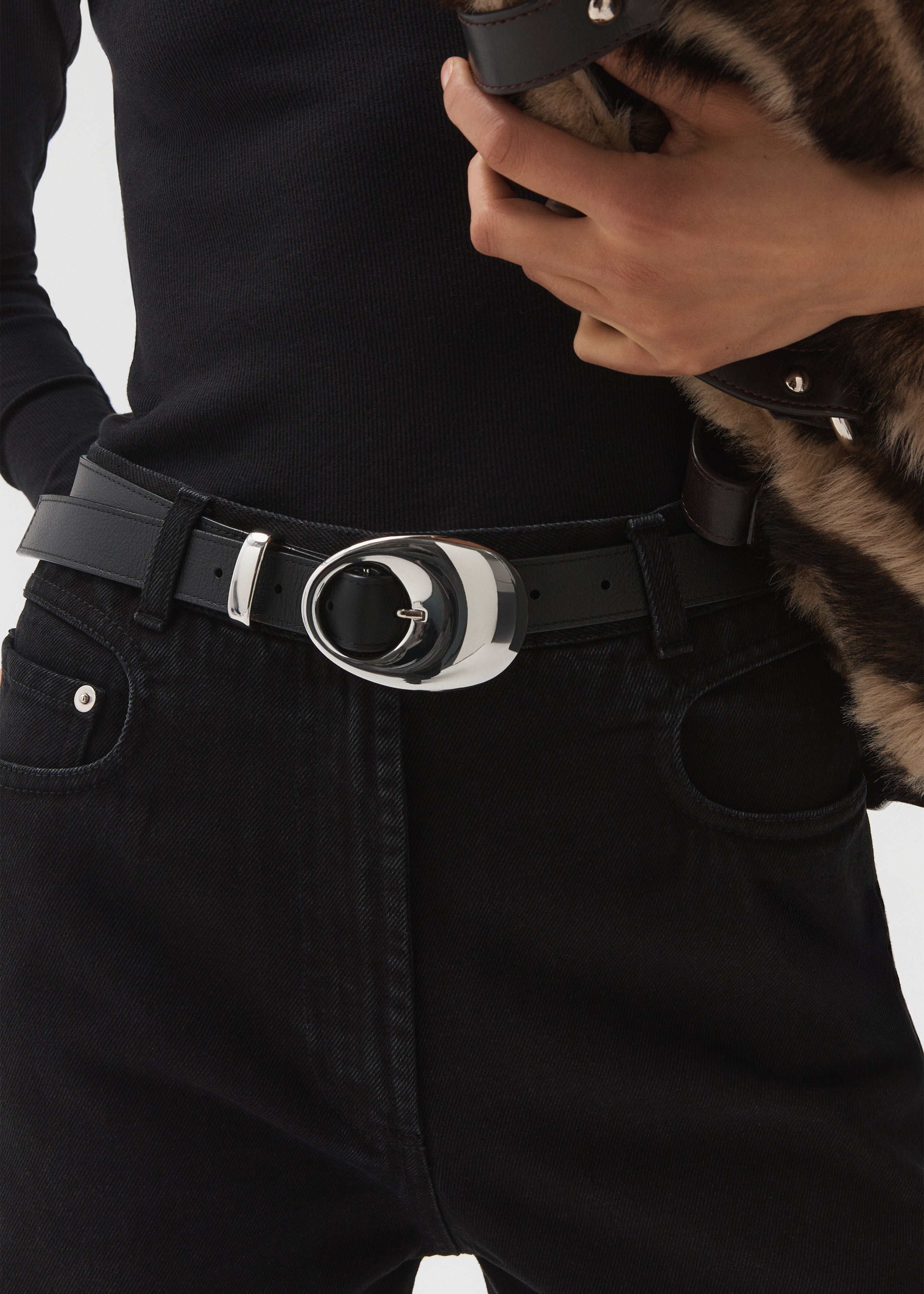 Beaufille Porte Belt - Black/Silver - 5