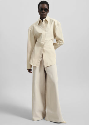 Bec Padded Shirt - Beige