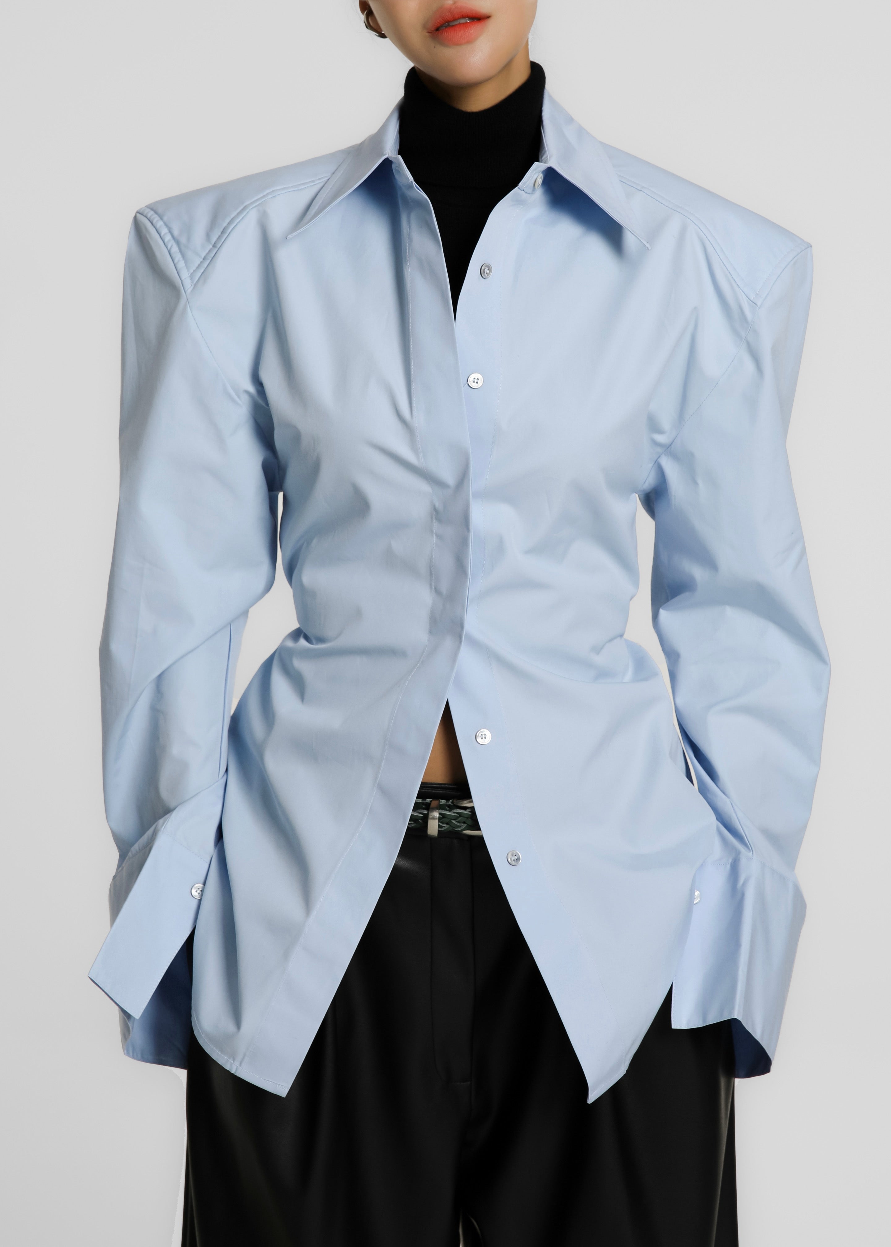 Bec Padded Shirt - Light Blue - 16