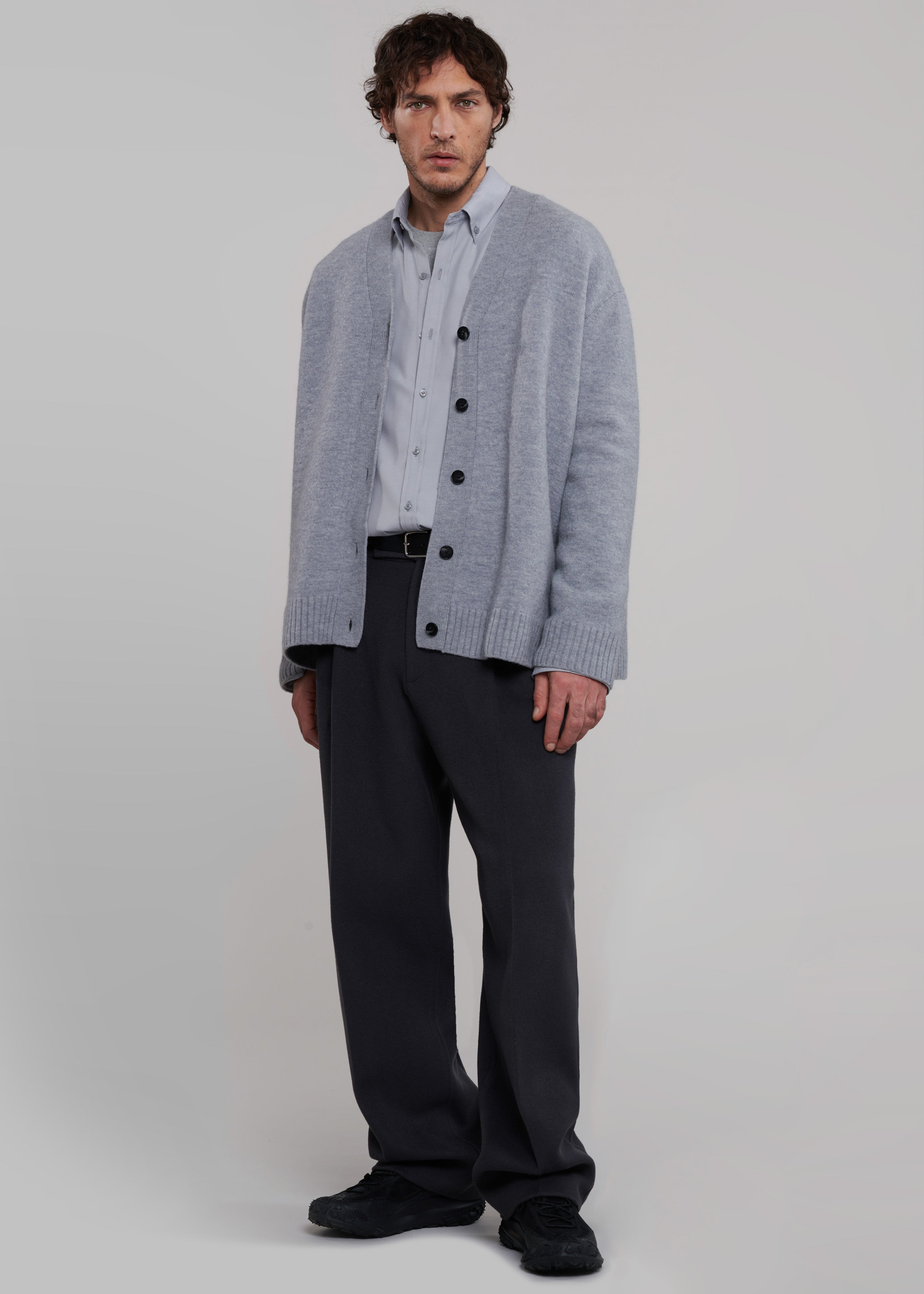 Beck Wool Cardigan - Light Grey - 5