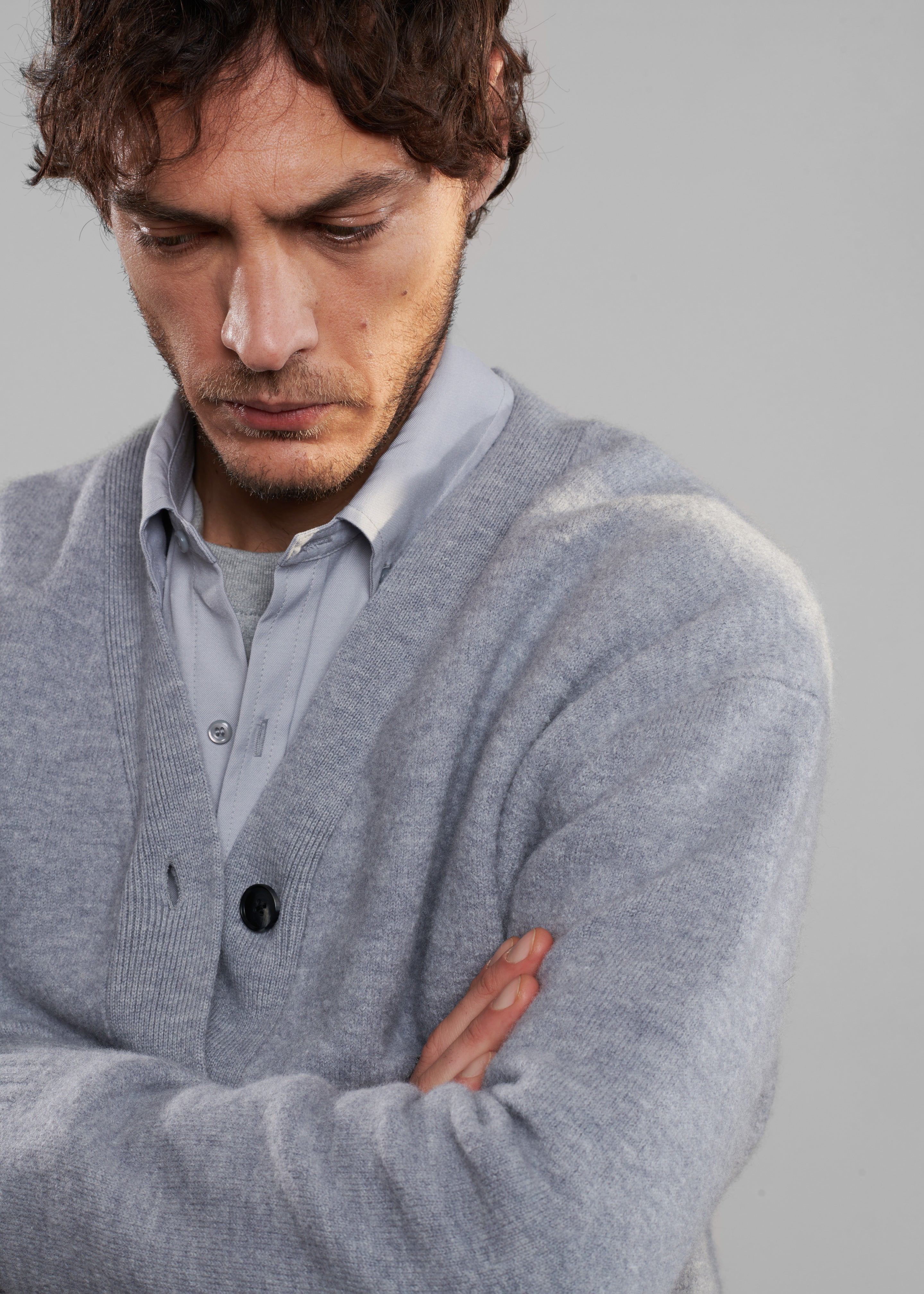 Beck Wool Cardigan - Light Grey – The Frankie Shop Europe