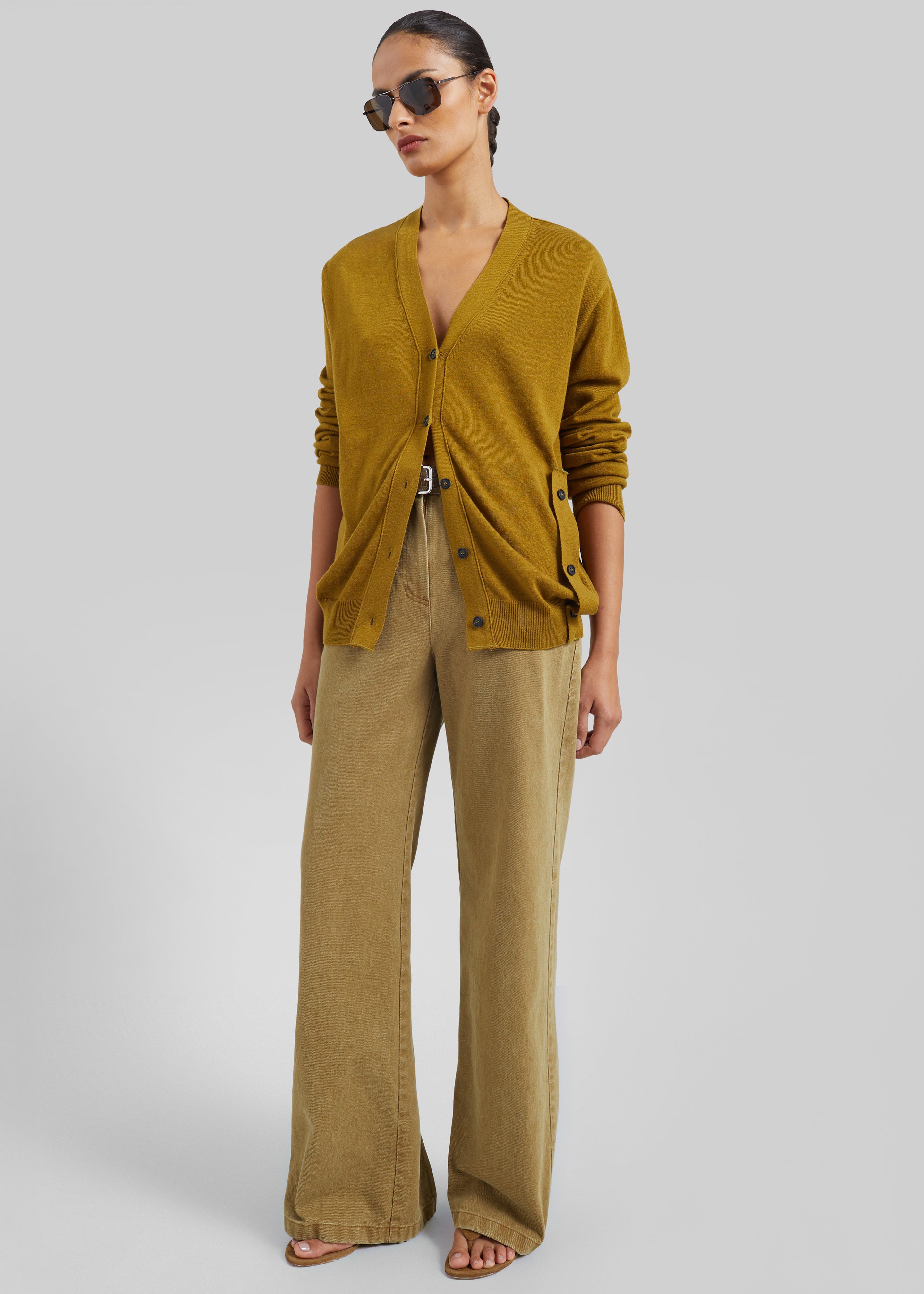 Beckett Straight Jeans - Olive Brown - 1