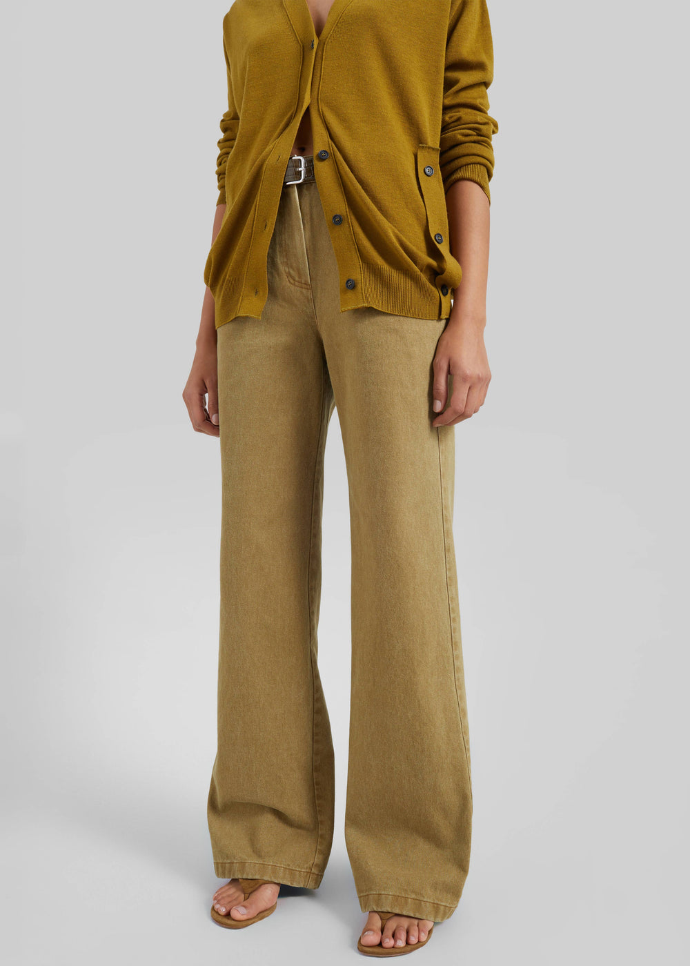 Beckett Straight Jeans - Olive Brown - 1
