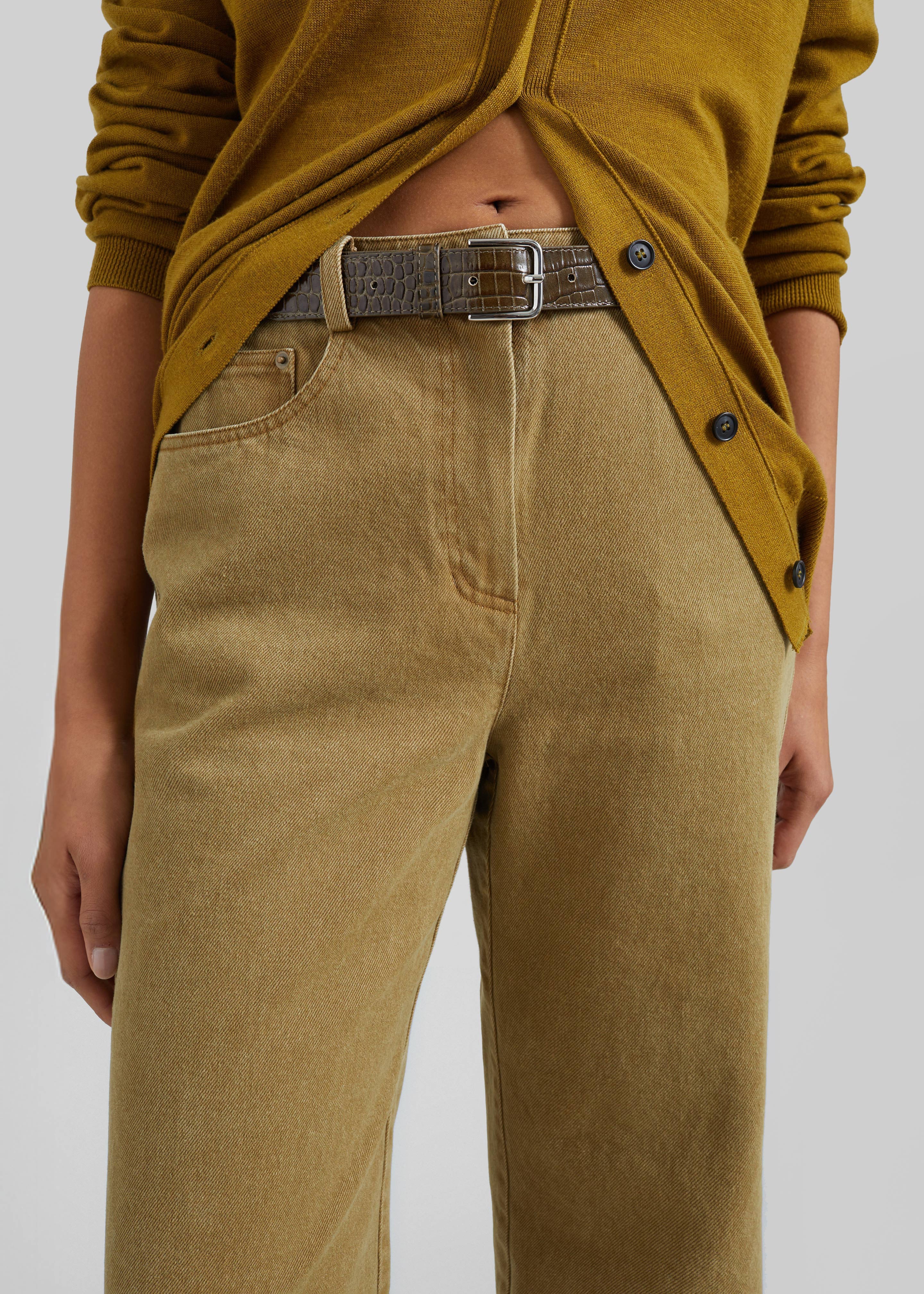 Beckett Straight Jeans - Olive Brown - 3