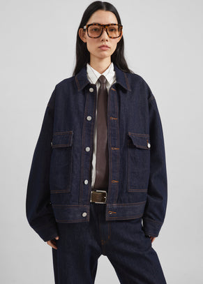Belden Boxy Denim Jacket - Dark Wash