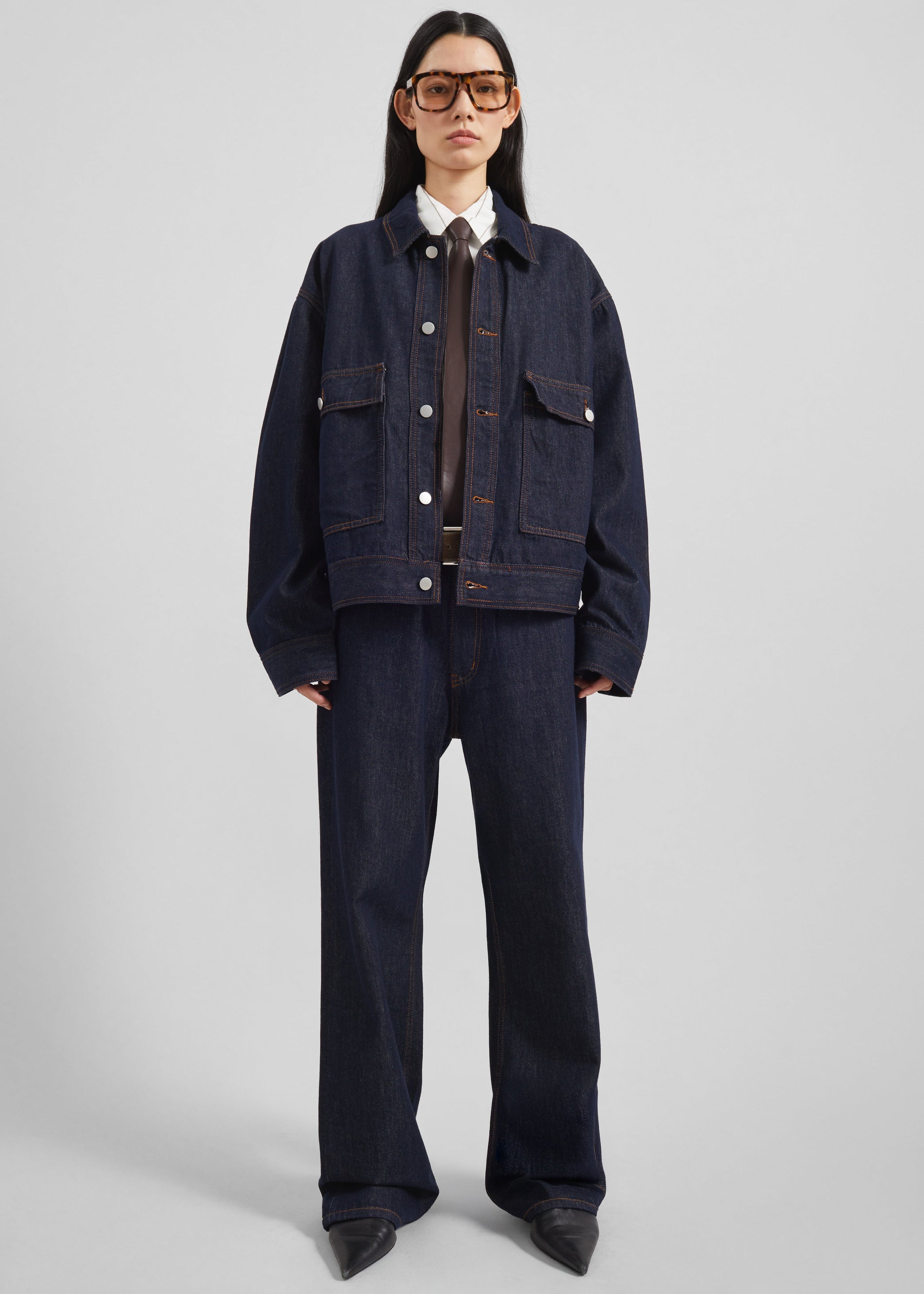 Shop the look image for Belden Straight Leg Jeans - Dark Wash