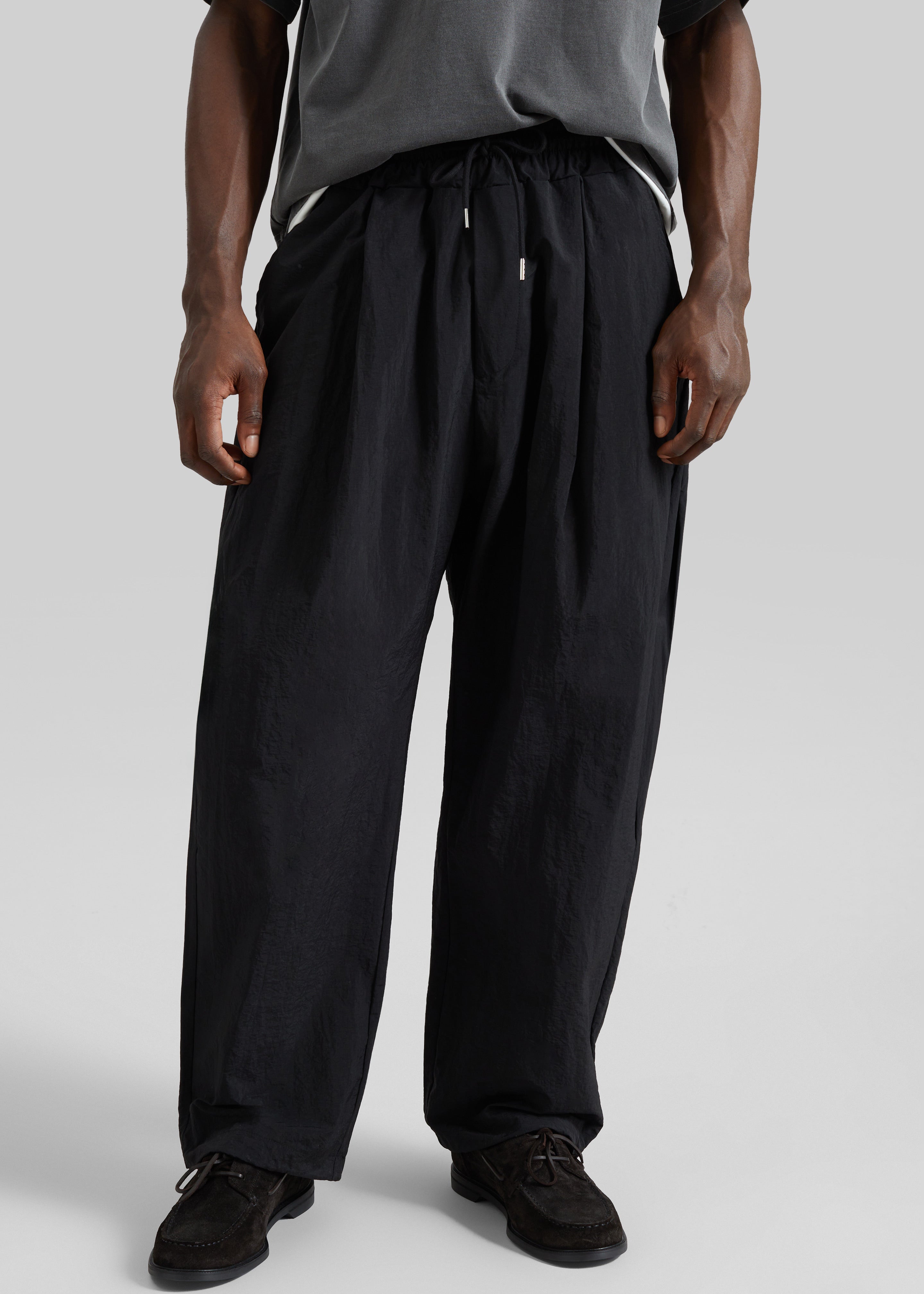 Belem Drawstring Pants - Black - 1