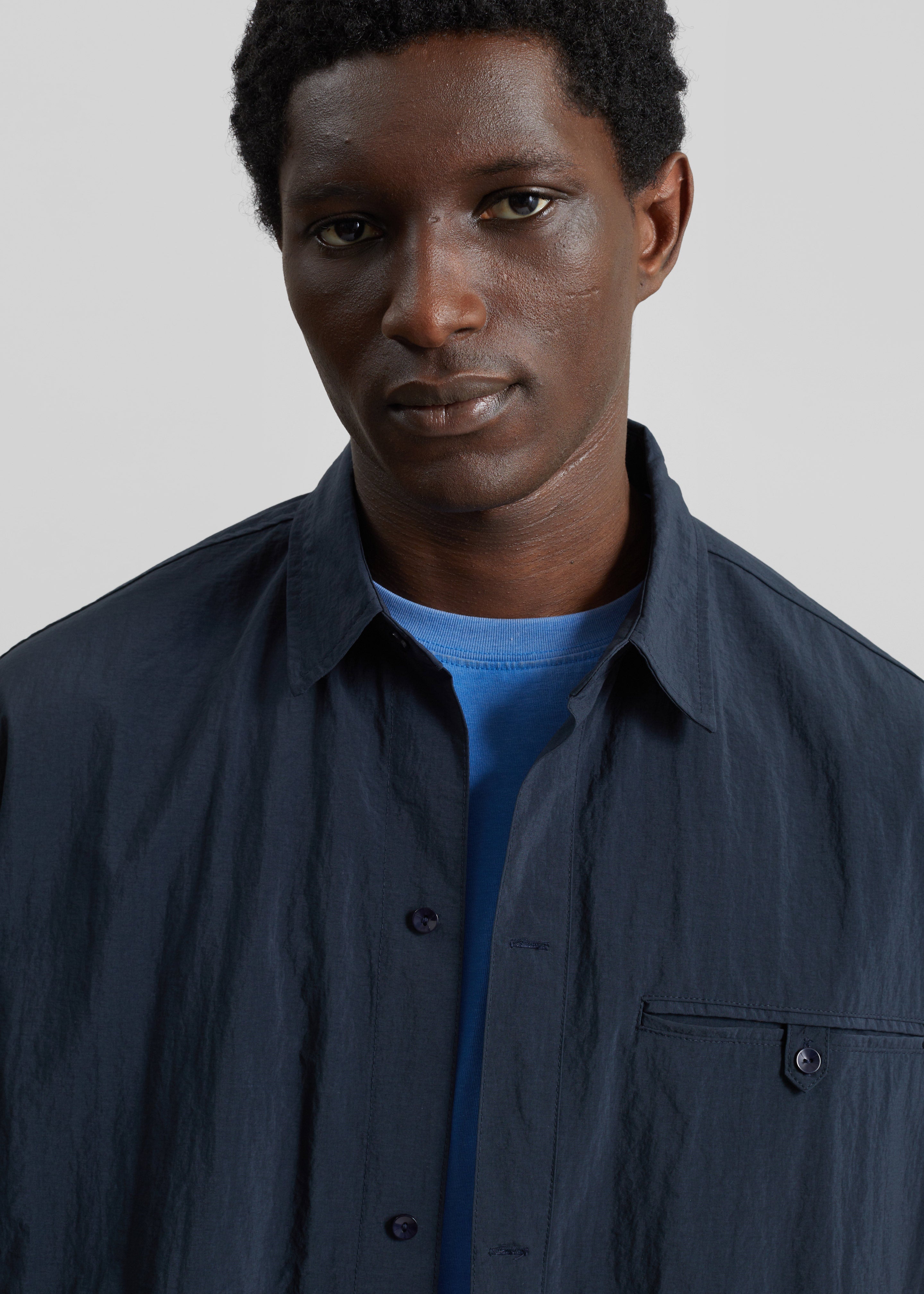 Belem Drawstring Shirt - Navy - 3