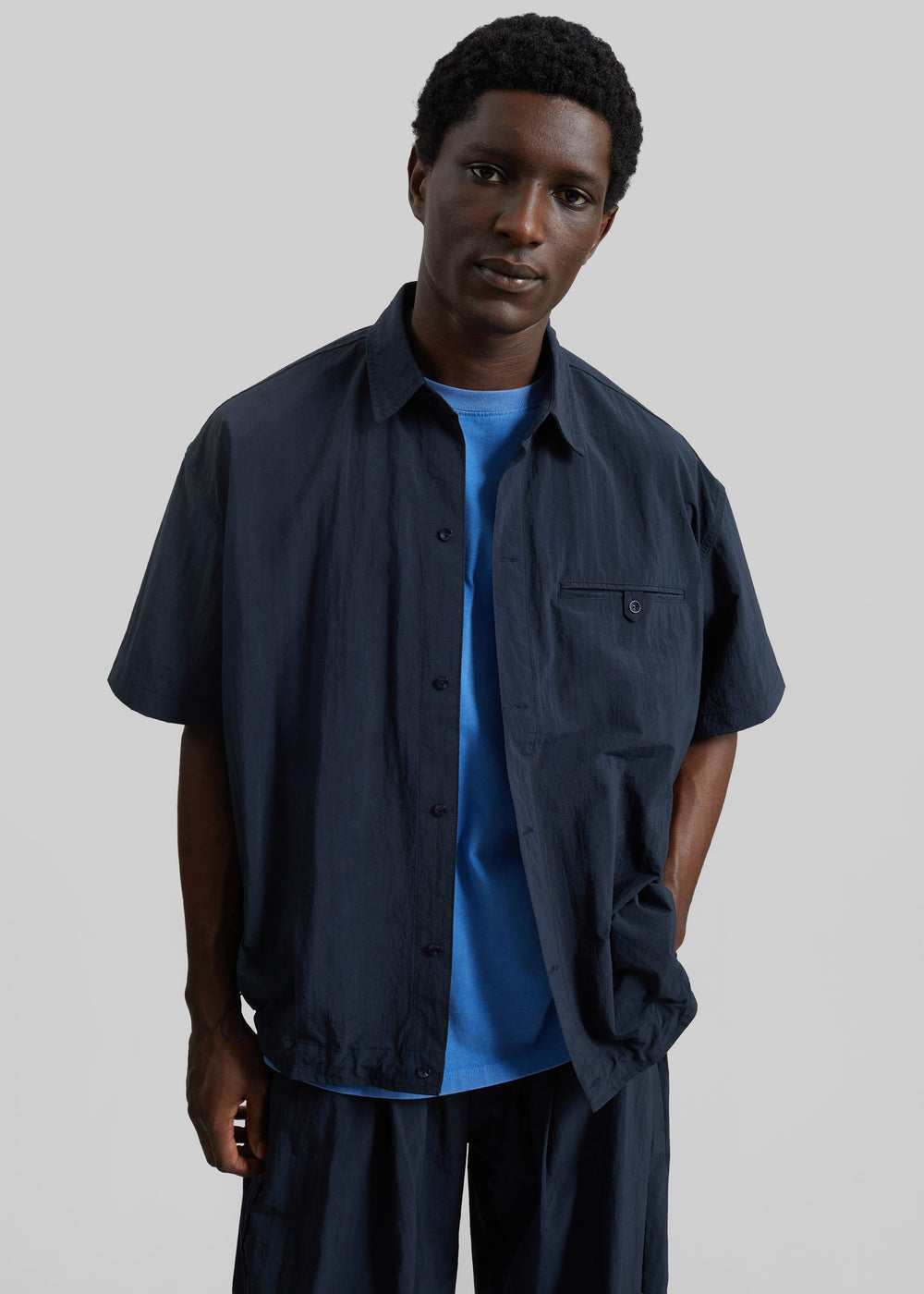 Belem Drawstring Shirt - Navy