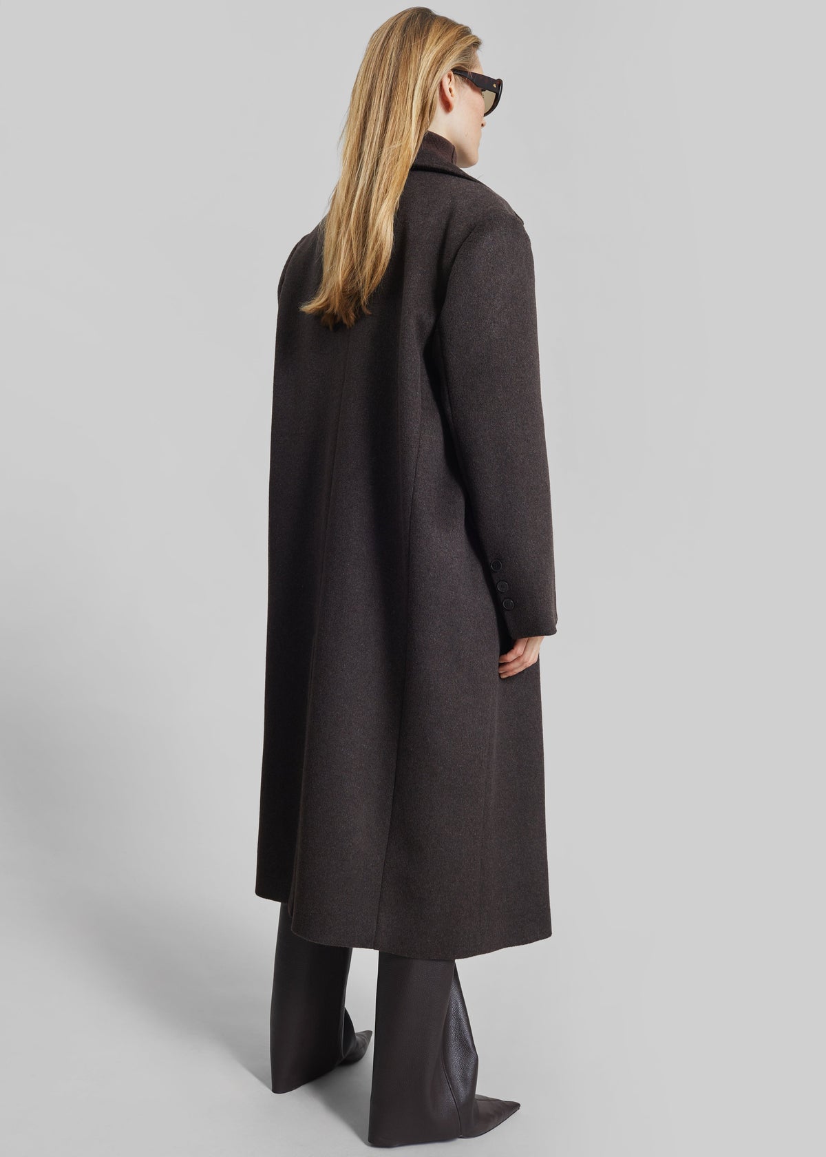 Bellace Wool Coat - Brown - 8