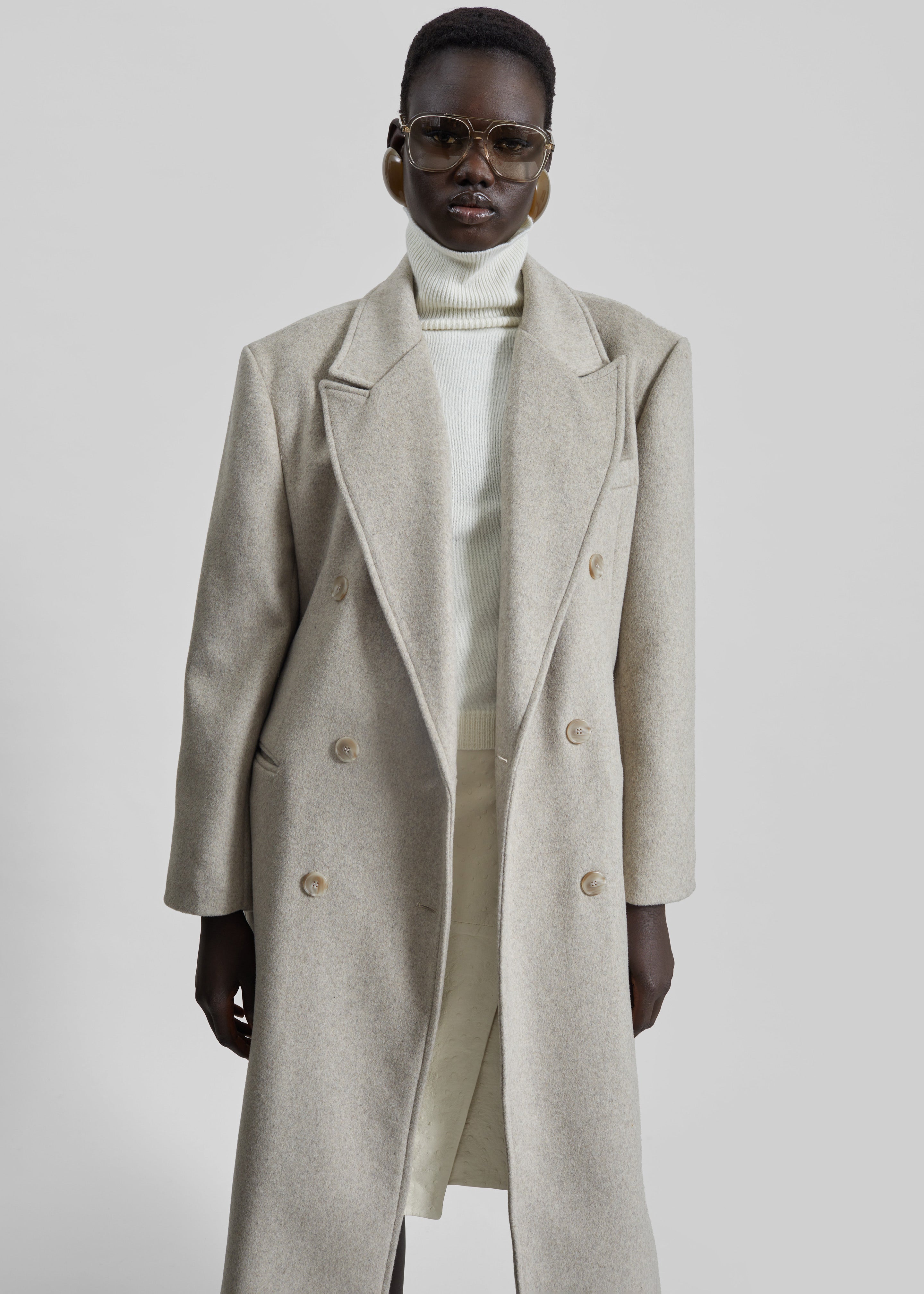 Bellace Wool Coat - Taupe - 4