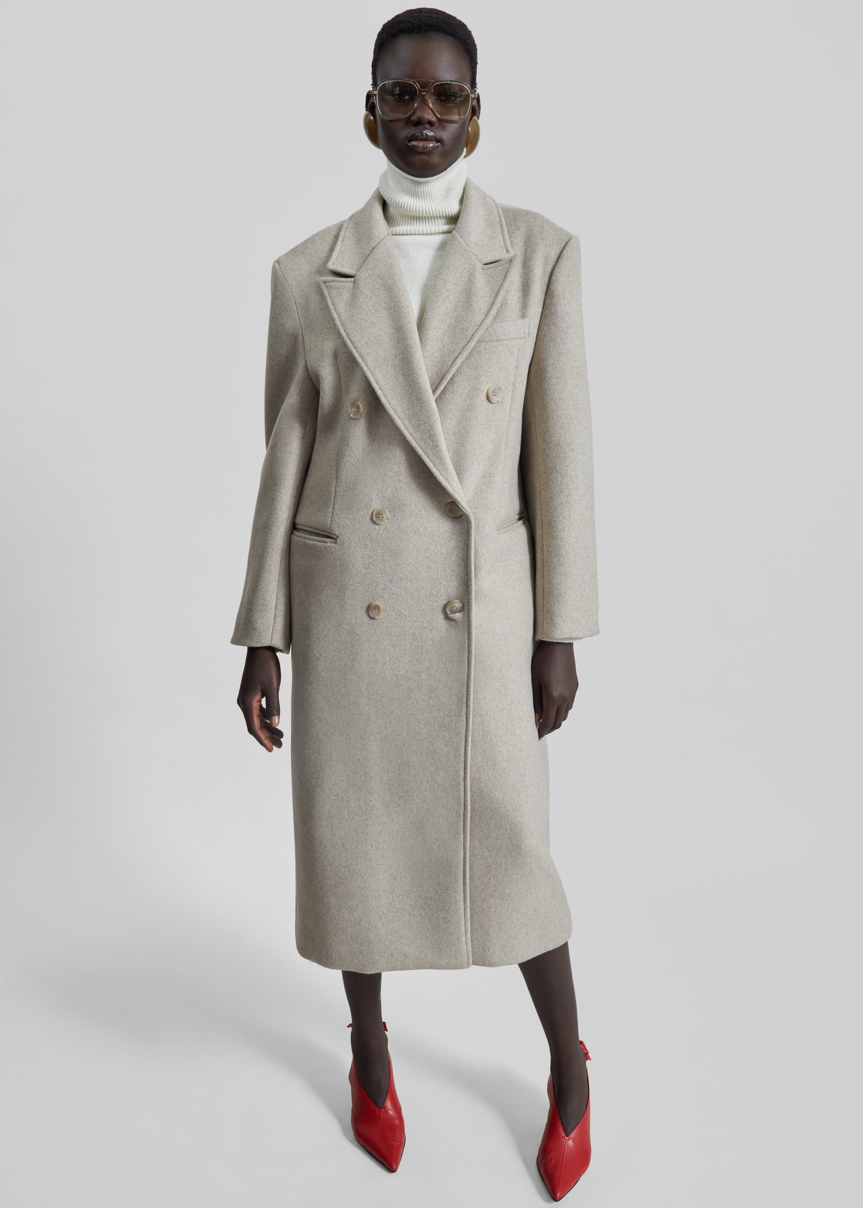 Bellace Wool Coat - Taupe - 3