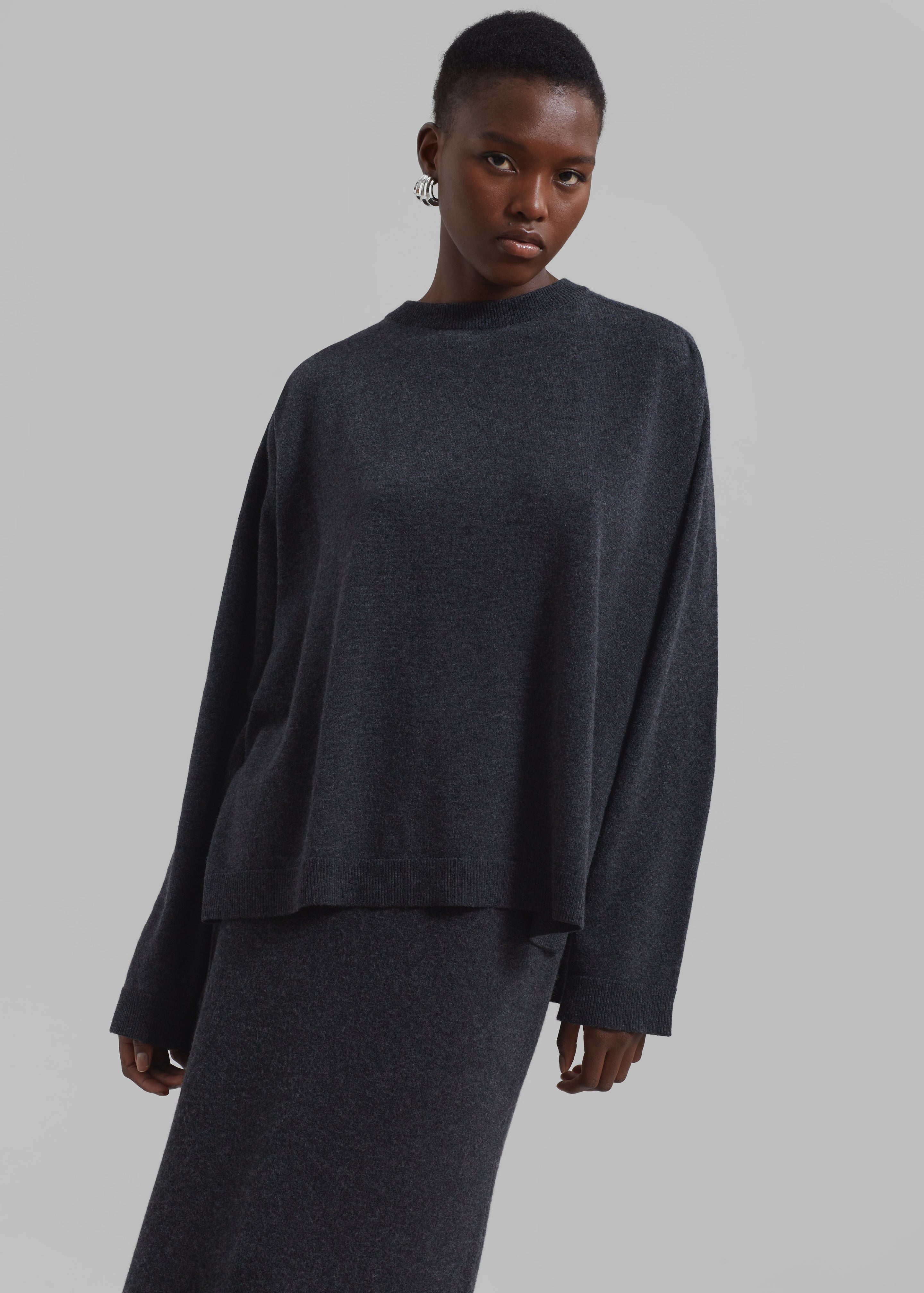 Bellamy Wool Sweater - Charcoal - 1