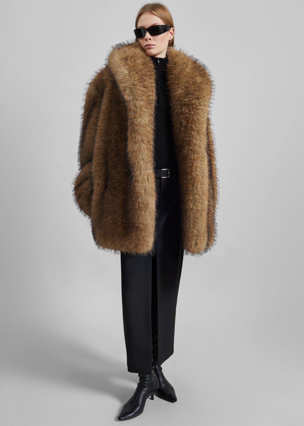 Shop the look image for Belle Faux Fur Short Coat - Brown