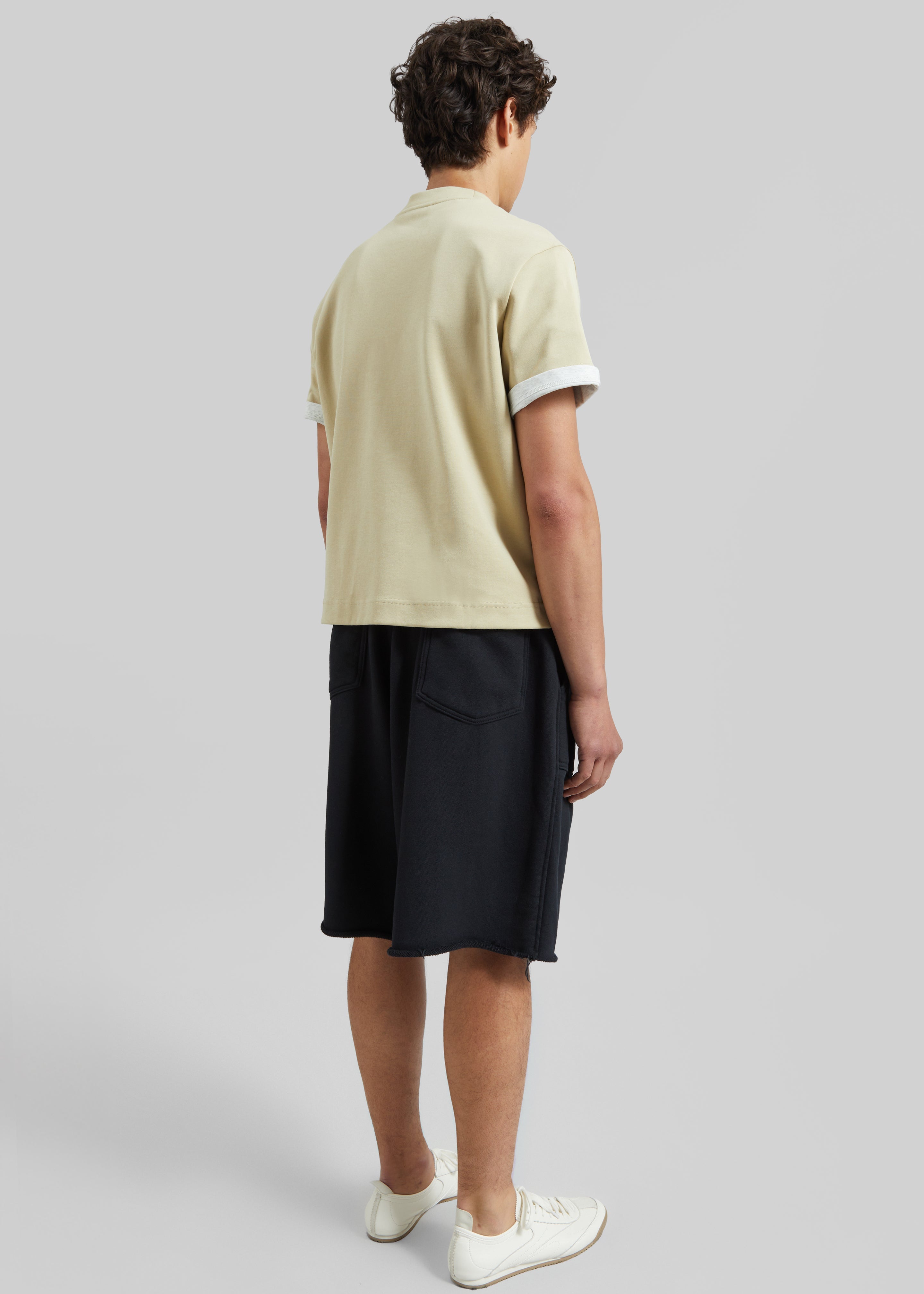 Bellino Raw Hem Sweatshorts - Black - 6