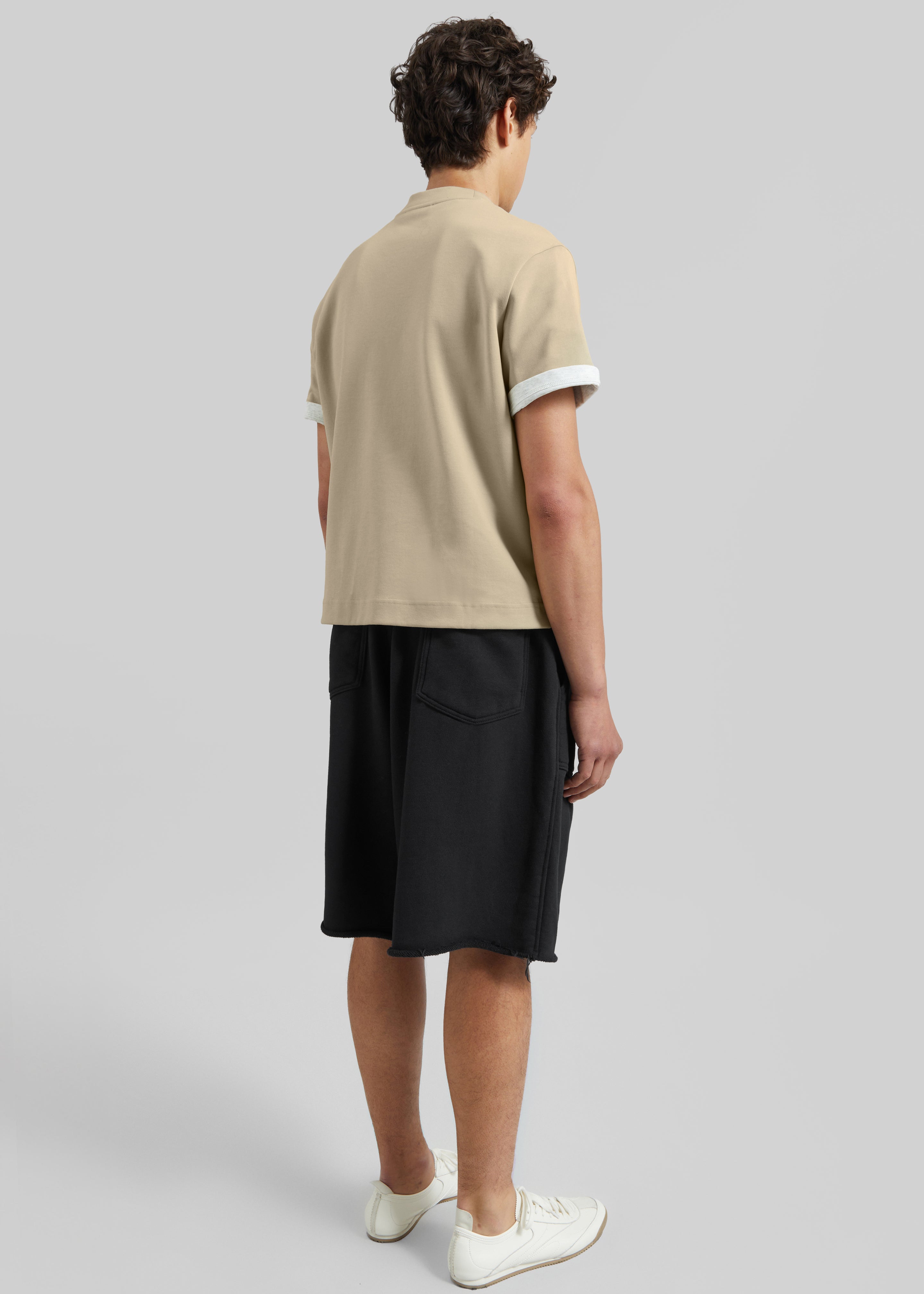 Bellino Raw Hem Sweatshorts - Black - 6