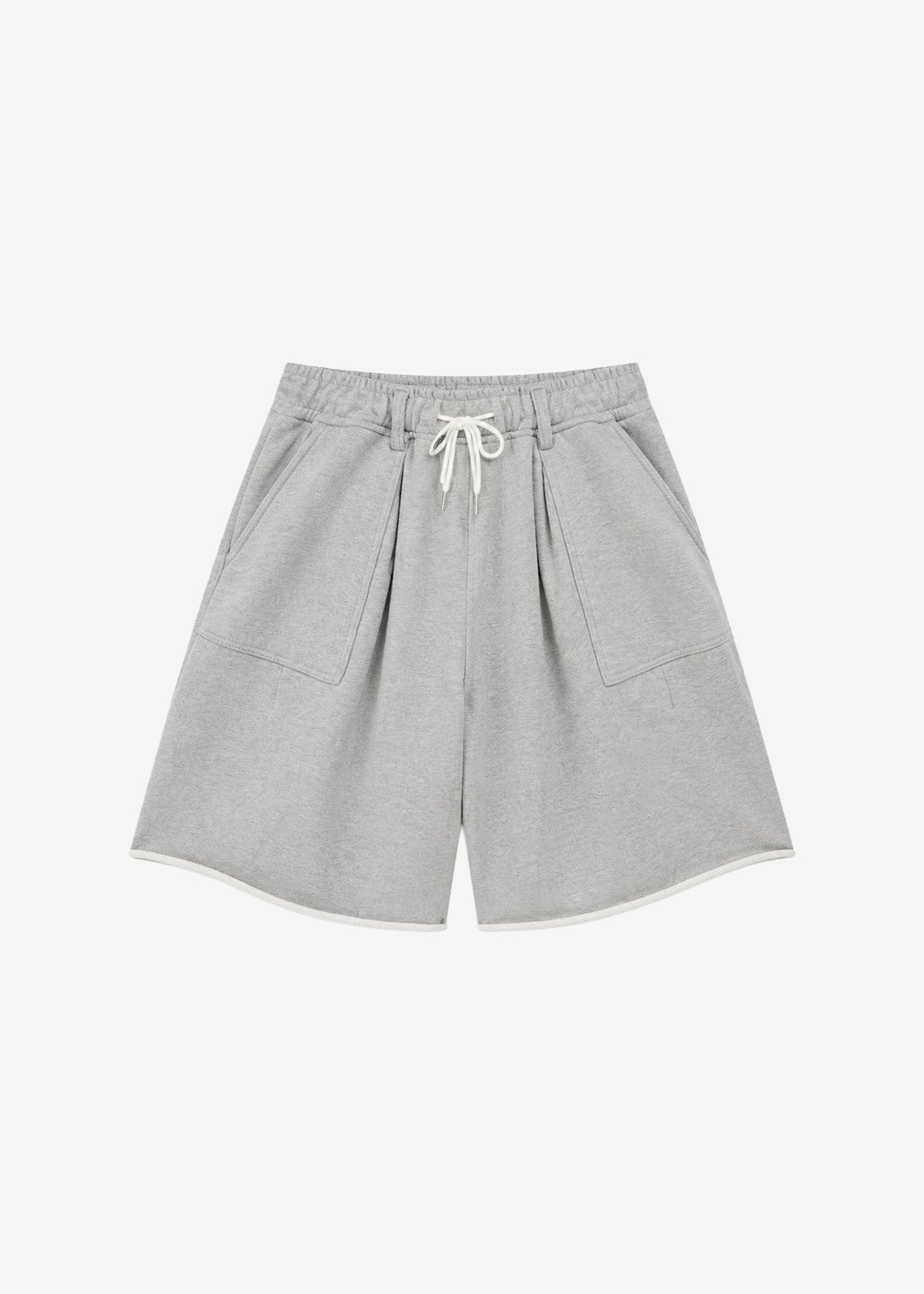 Bellino Raw Hem Sweatshorts - Grey - 7