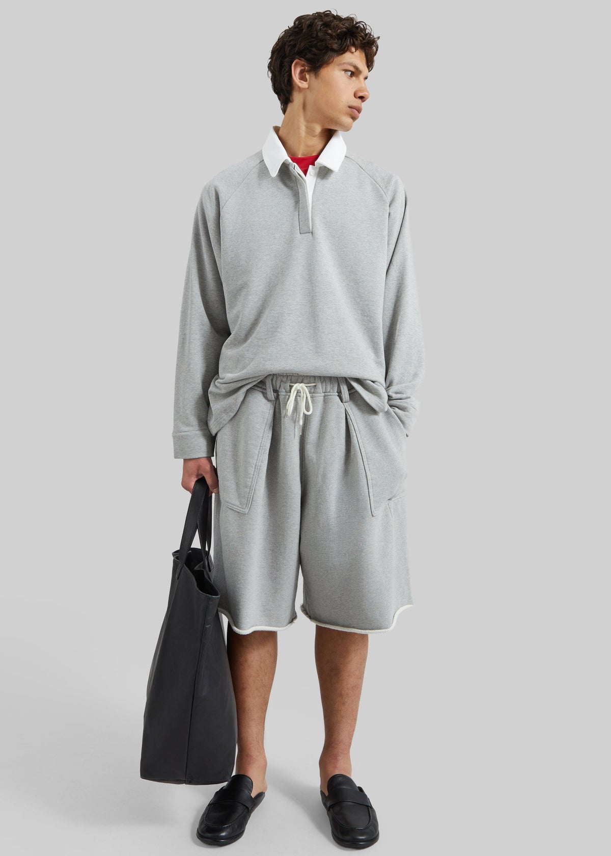 Bellino Raw Hem Sweatshorts - Grey - 2