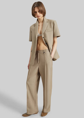Pantalon droit Belliva à couture sur le devant - Camel