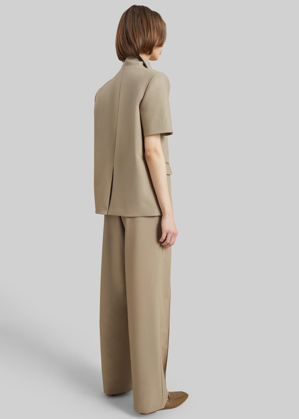Pantalon droit Belliva à couture sur le devant - Camel - 6