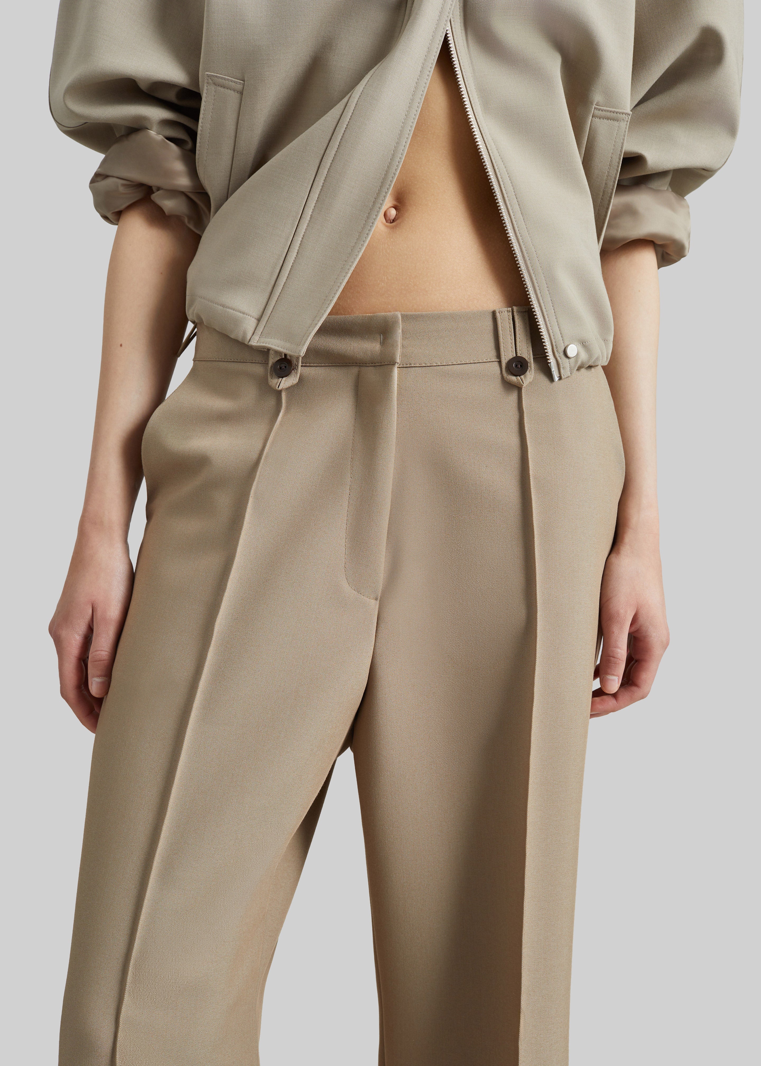 Pantalon droit Belliva à couture sur le devant - Camel - 4