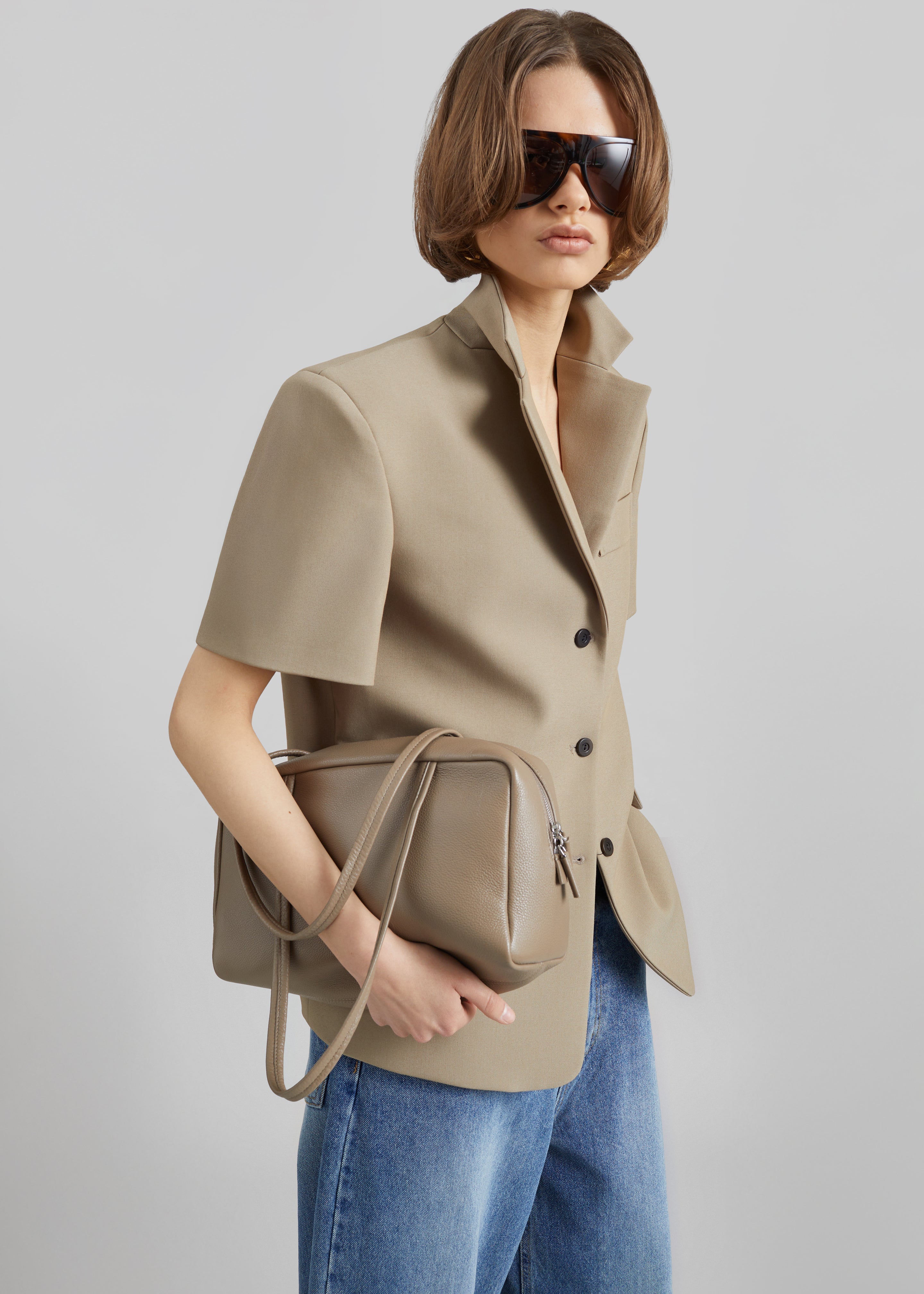 Blazer Belliva à manches courtes - Camel - 7