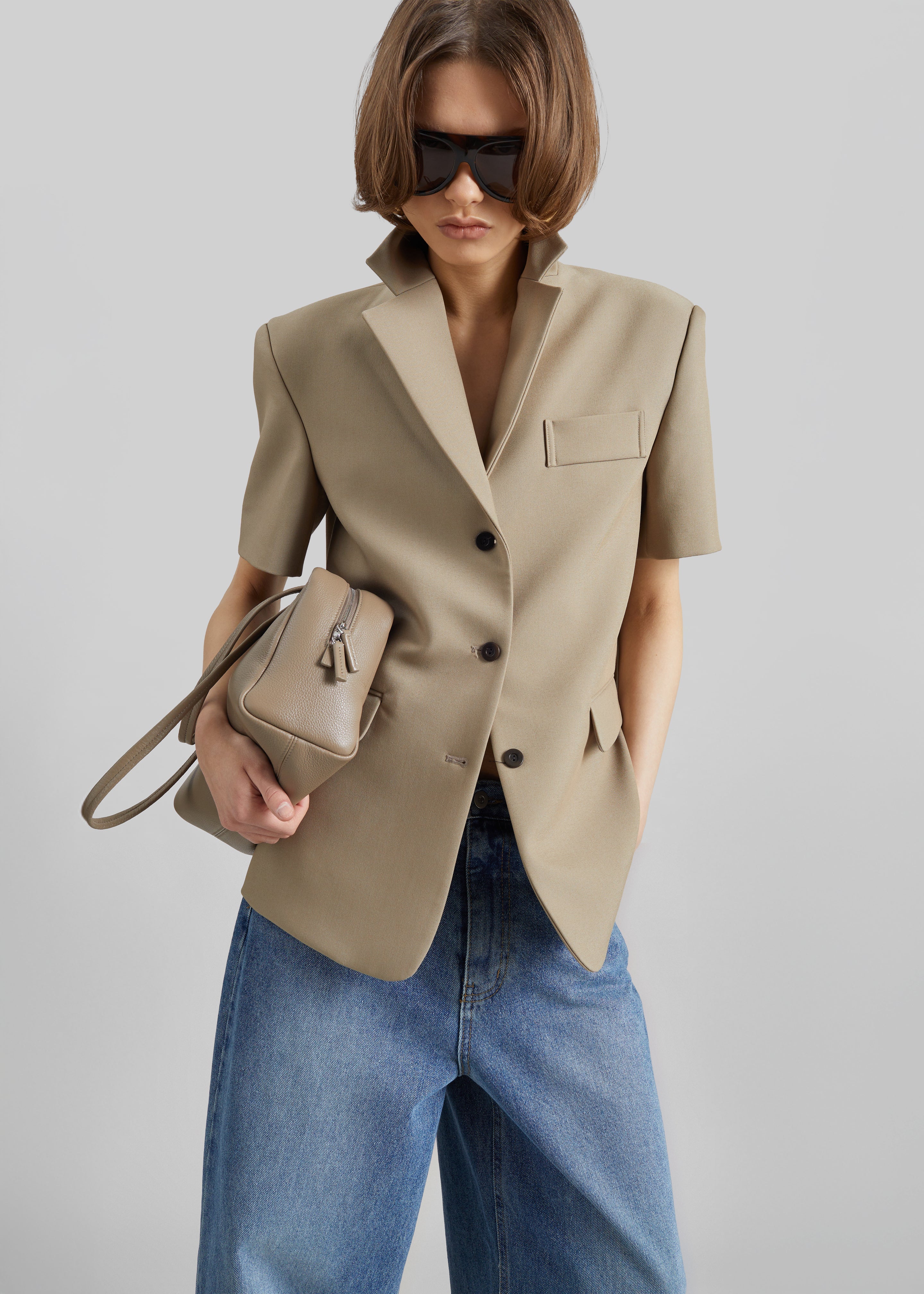 Blazer Belliva à manches courtes - Camel - 6
