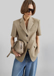 Blazer Belliva à manches courtes - Camel