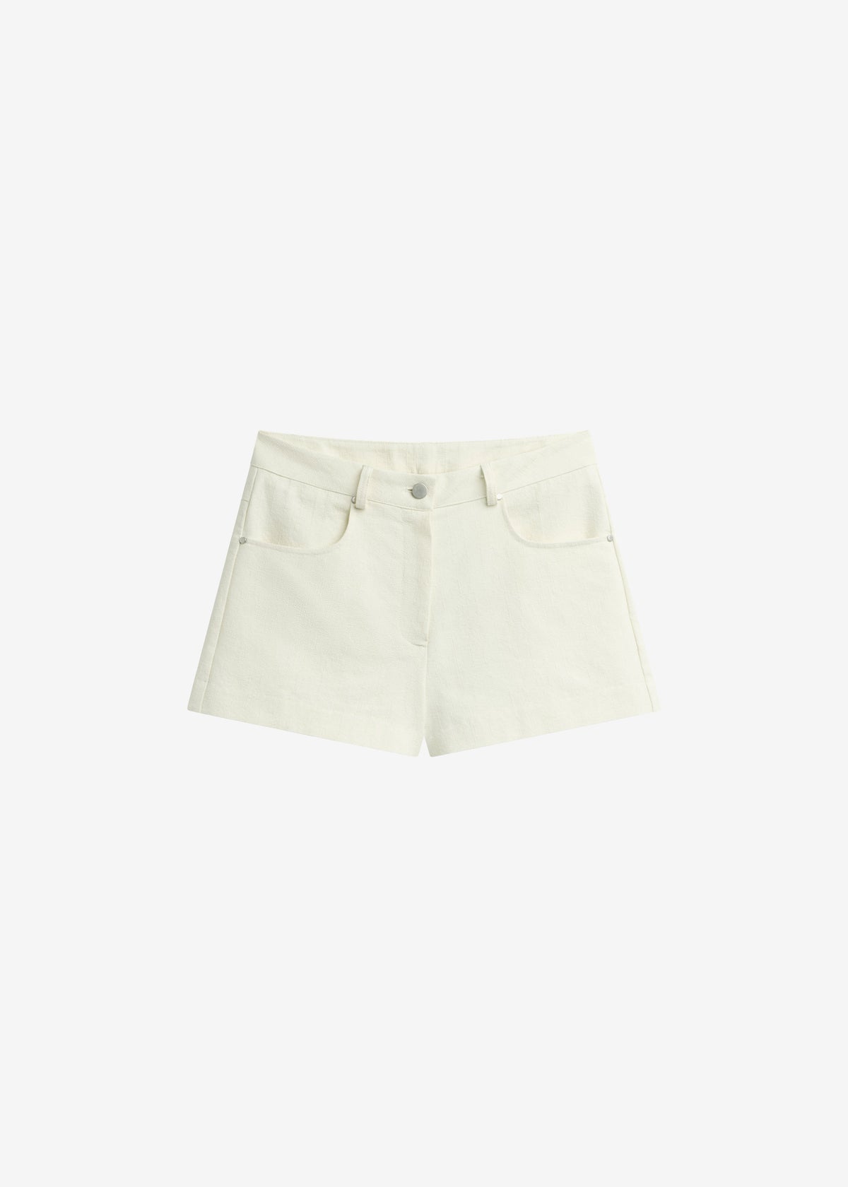 Belma Textured Mini Shorts - Cream - 8
