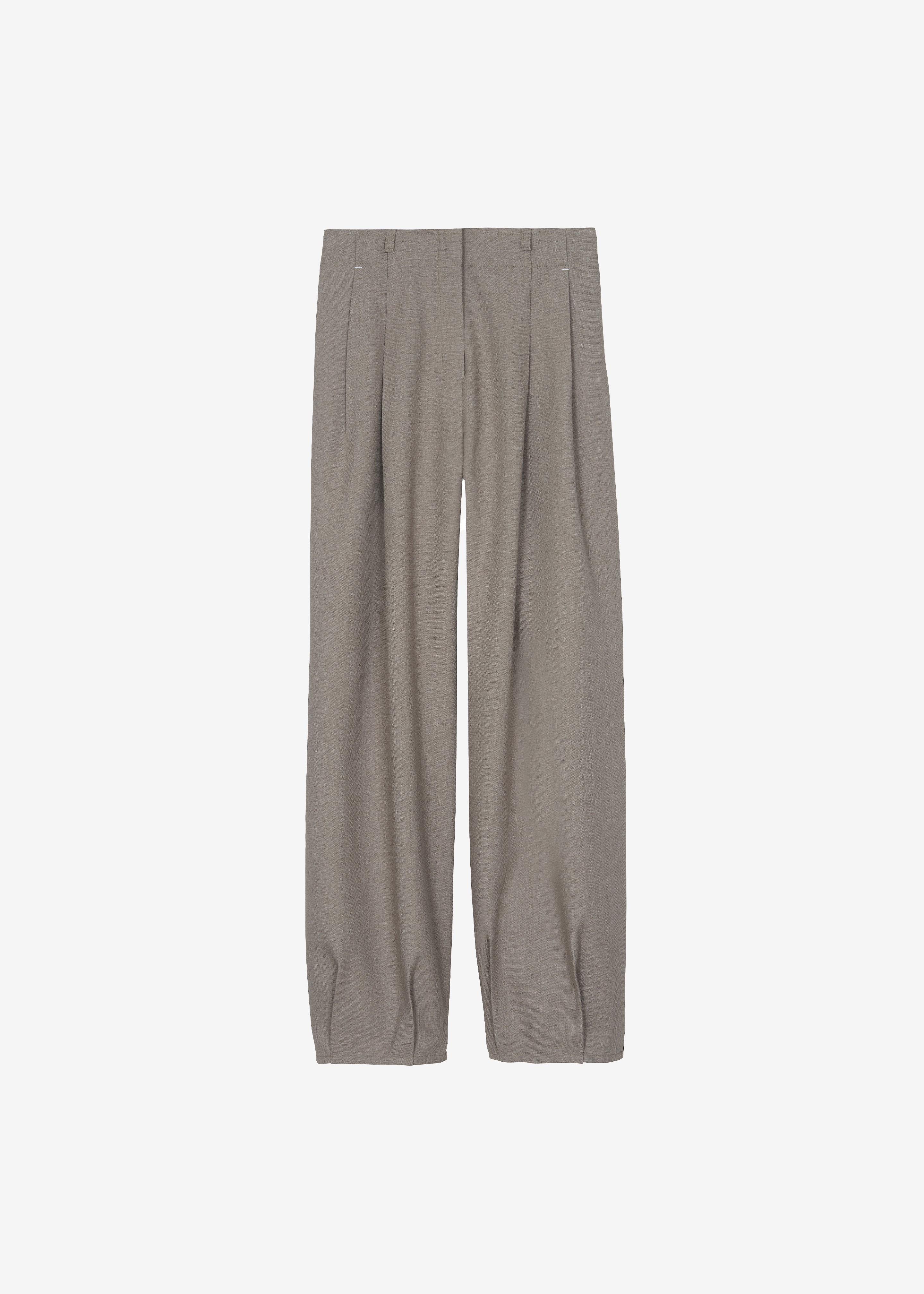 Benicia Tapered Leg Trousers - Taupe - 6